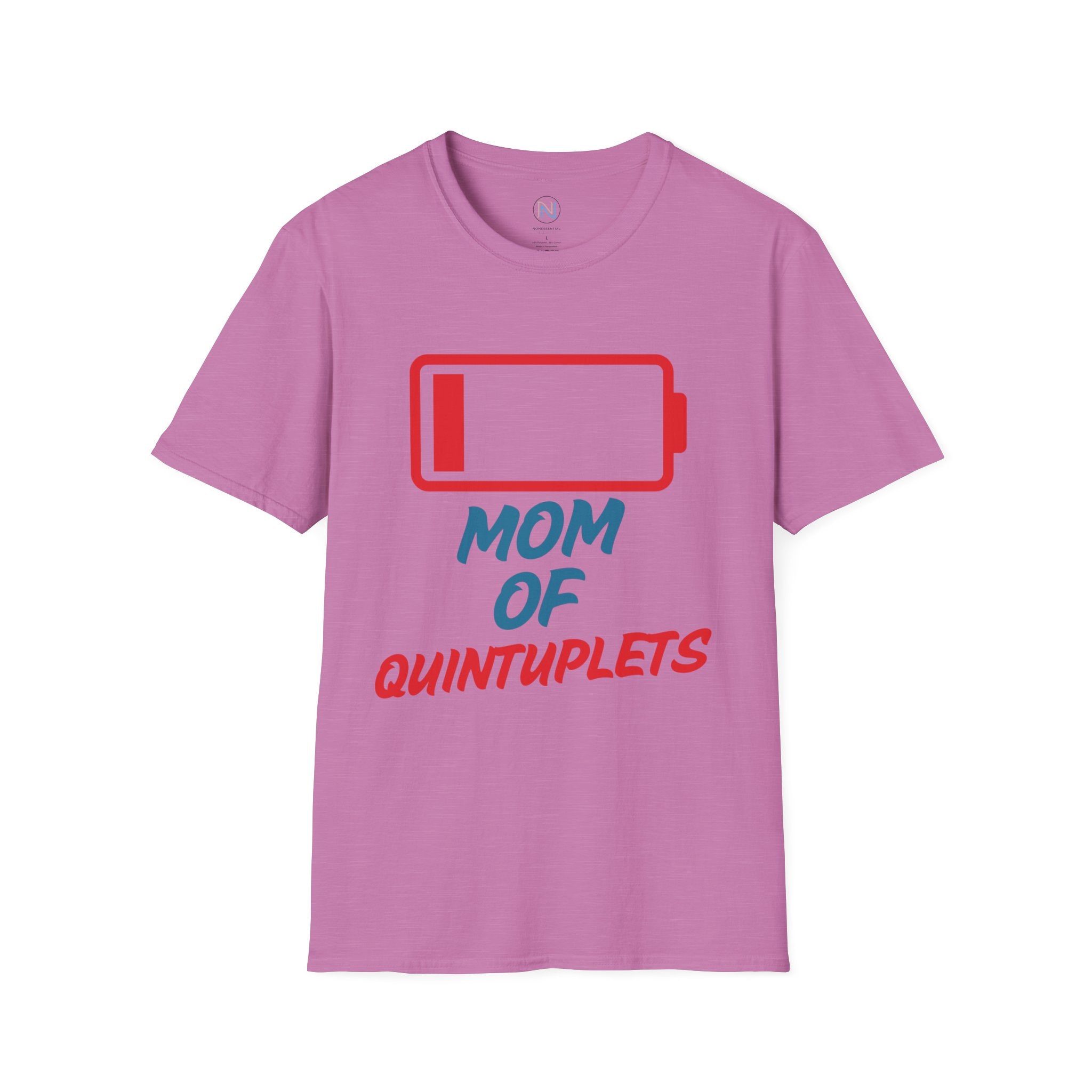 "Mom of Quints" Low Battery T-Shirt