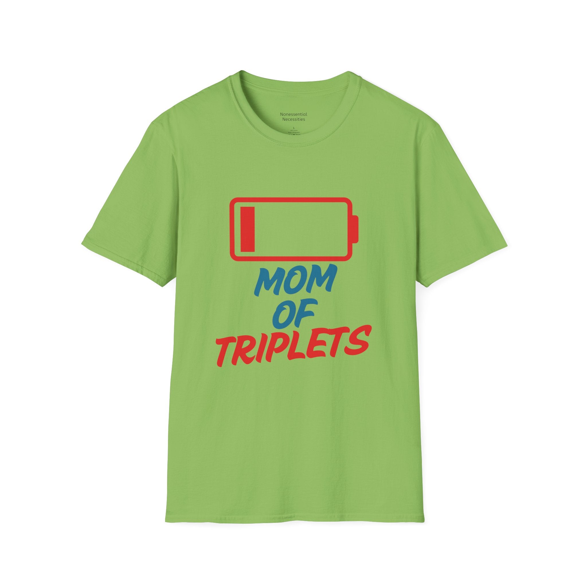 "Mom of Triplets" Low Battery T-Shirt