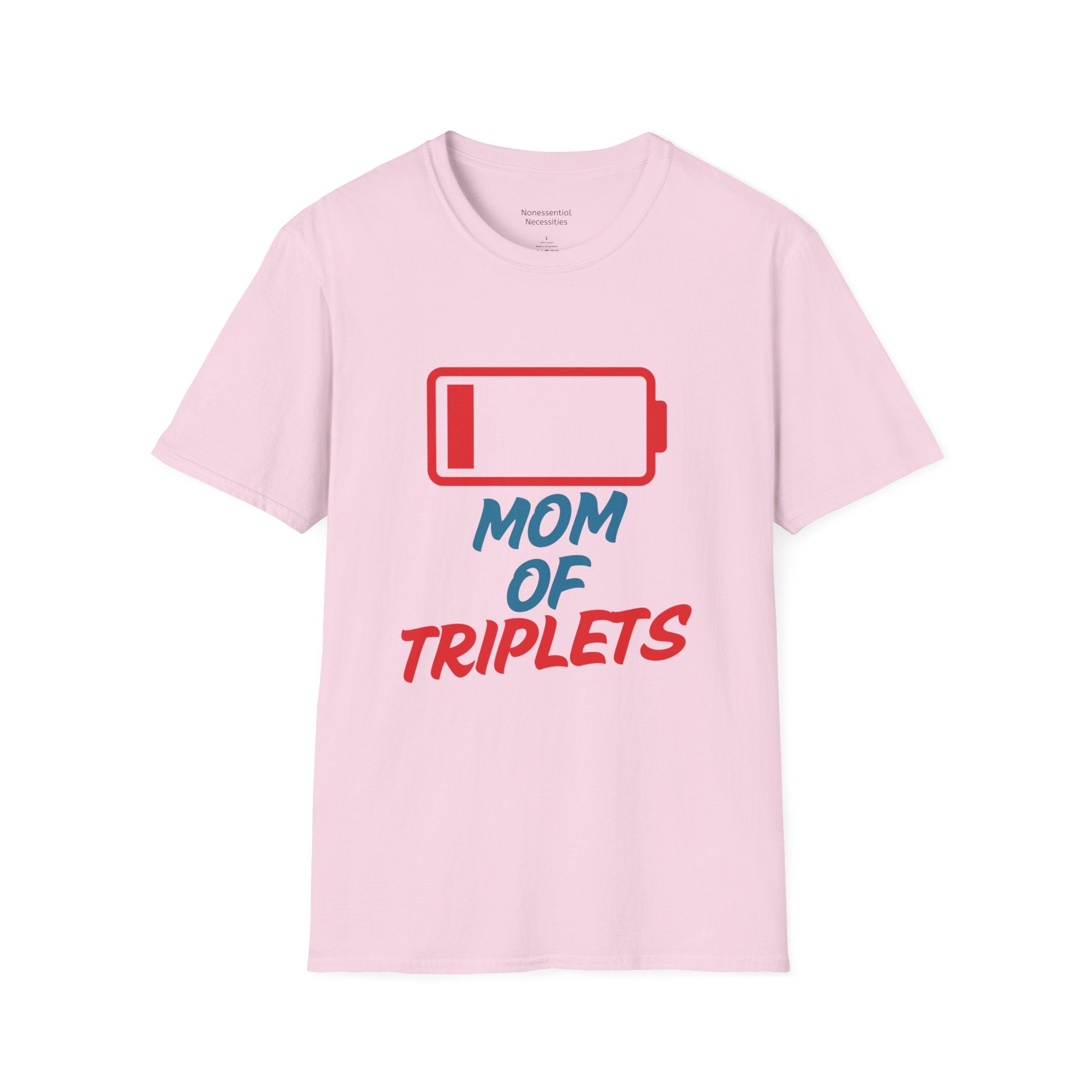 "Mom of Triplets" Low Battery T-Shirt