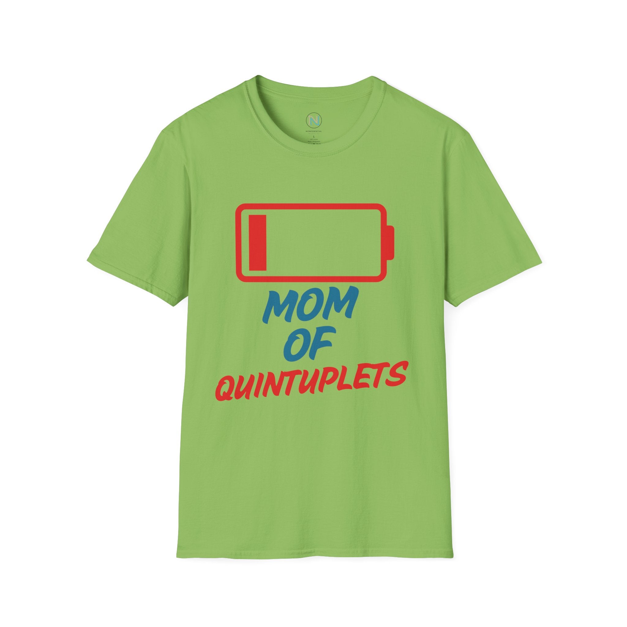 "Mom of Quints" Low Battery T-Shirt