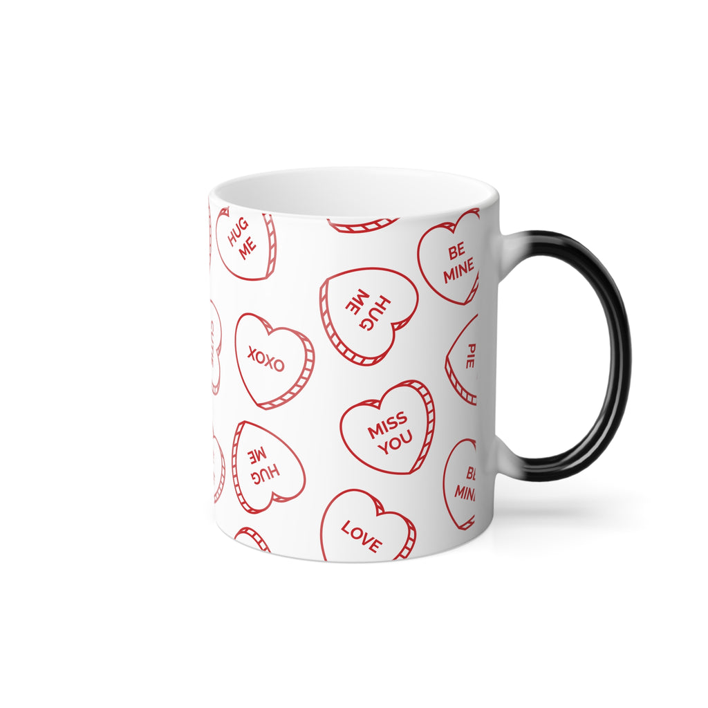 "Hidden Love" Color Changing Mug - Conversation Hearts