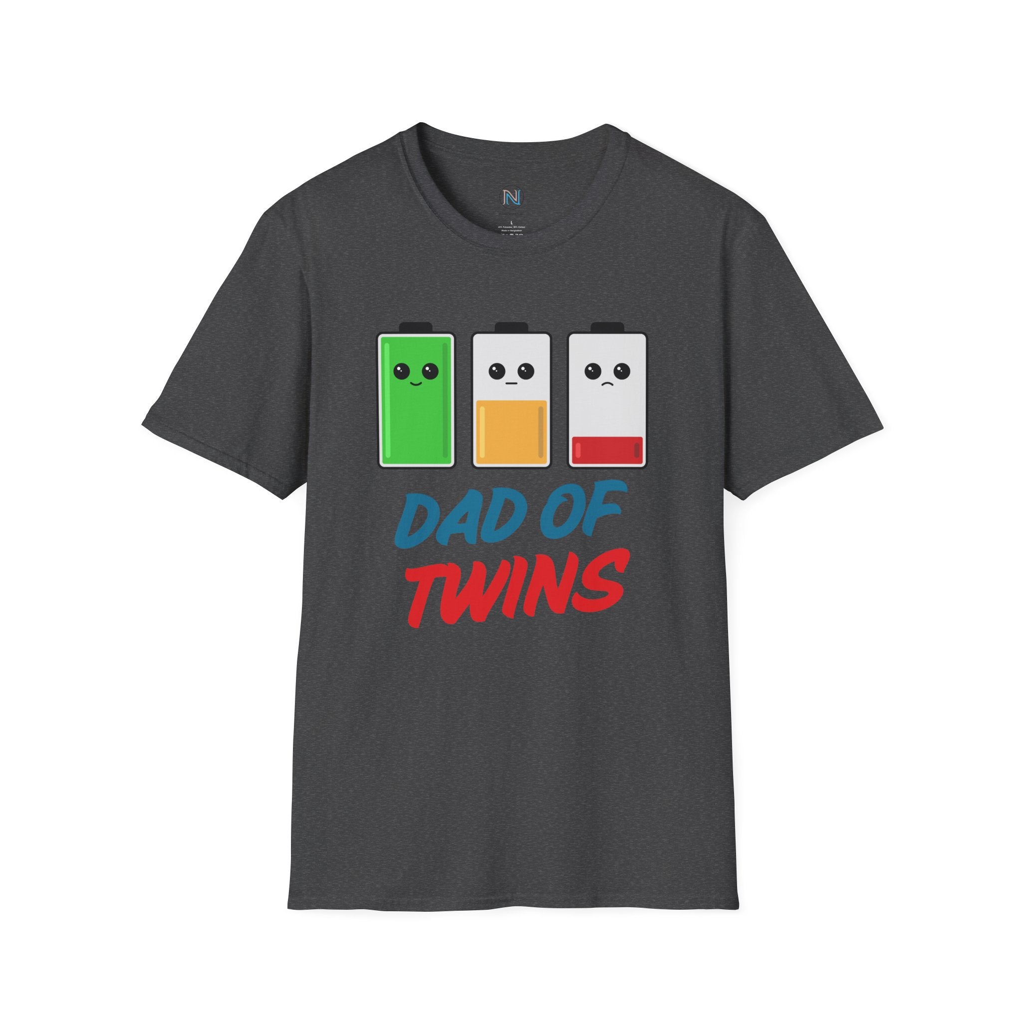 "Dad of Twins" Battery T-Shirt