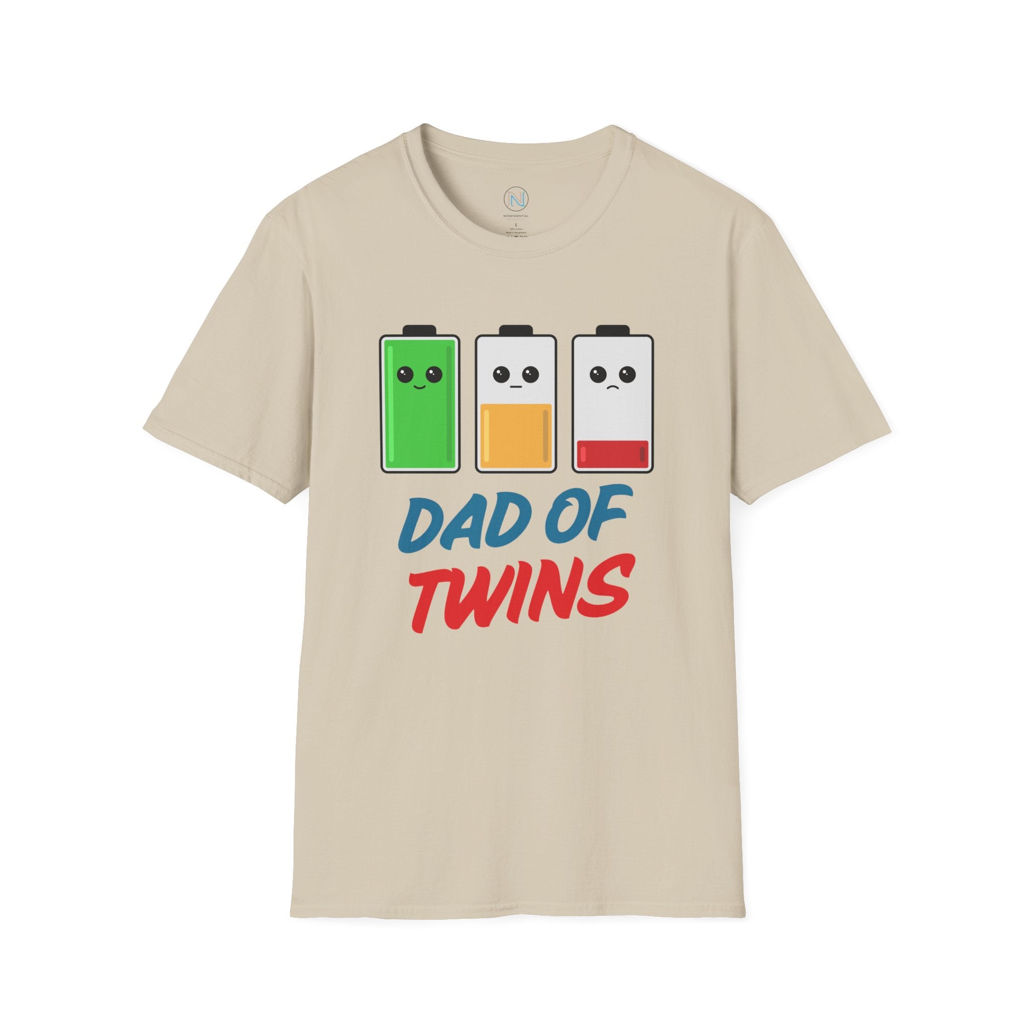 "Dad of Twins" Battery T-Shirt