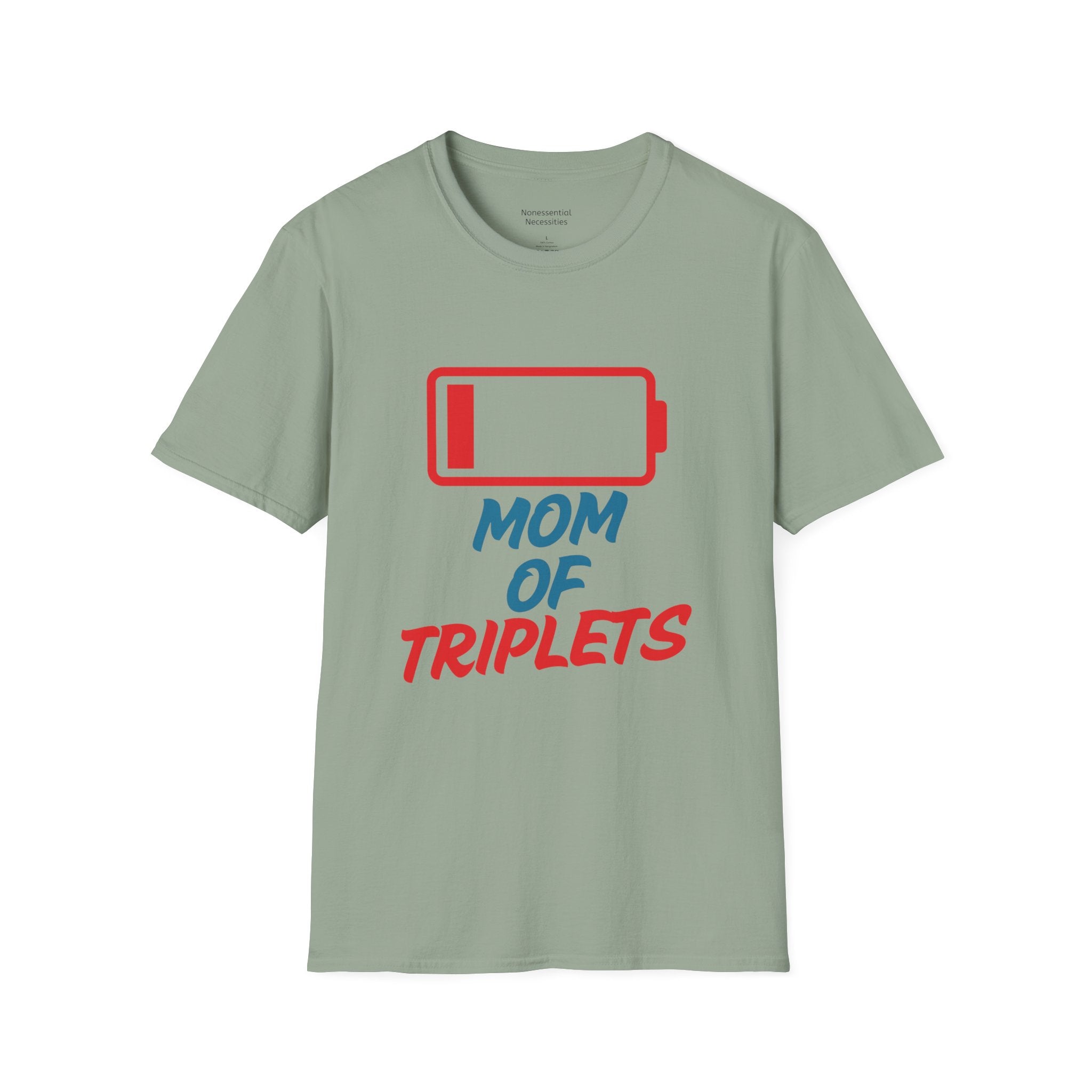 "Mom of Triplets" Low Battery T-Shirt