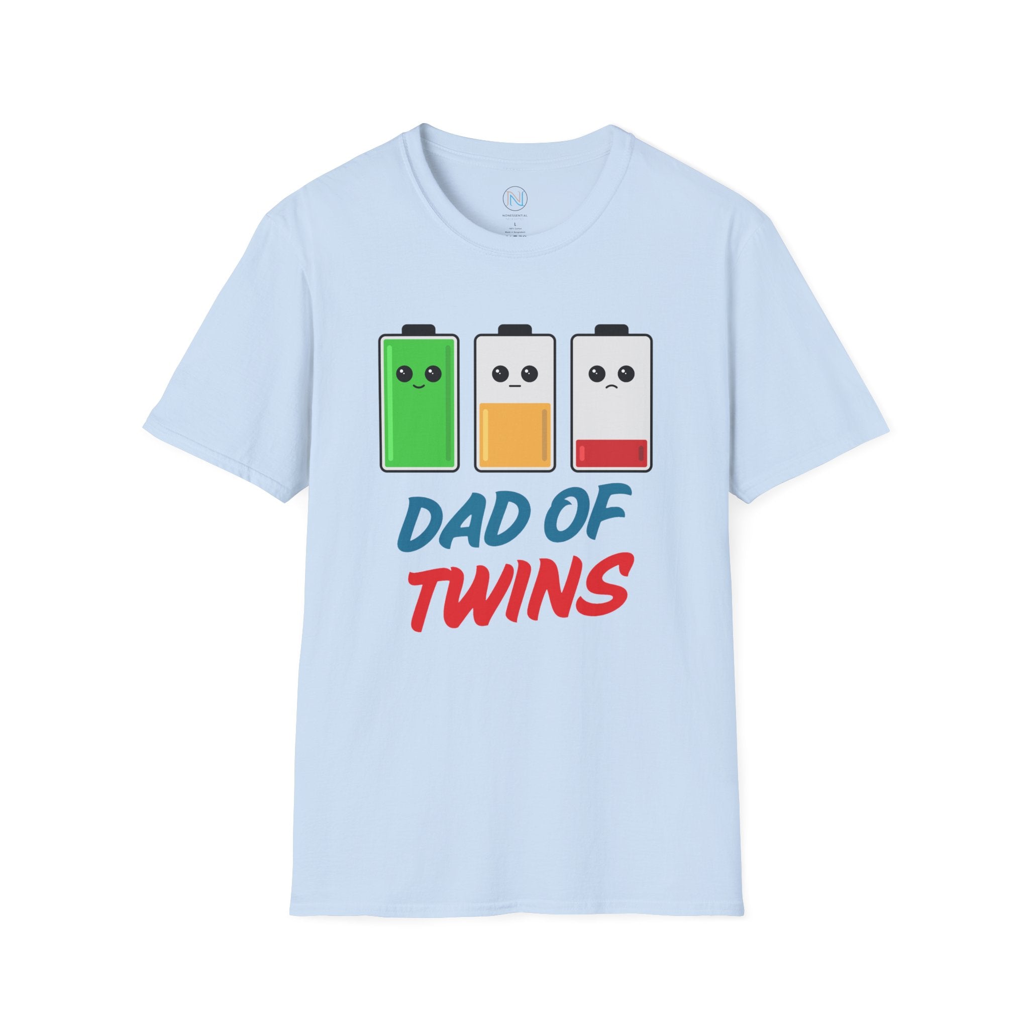 "Dad of Twins" Battery T-Shirt