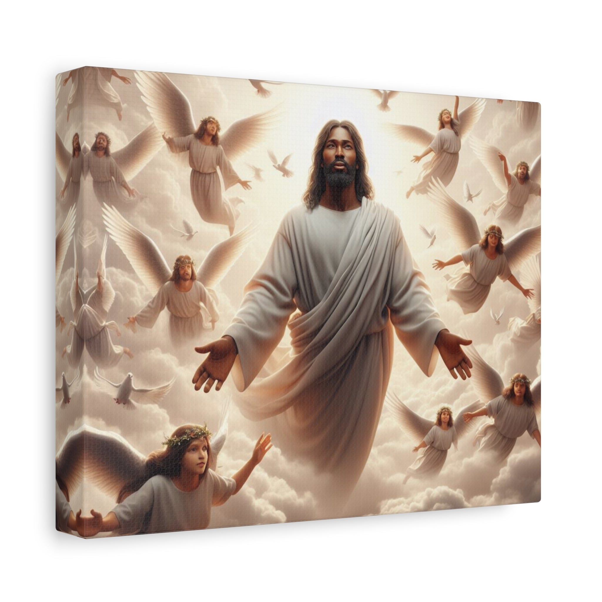 "Glory of Christ" Canvas Print | Black Jesus Religious Home Decor