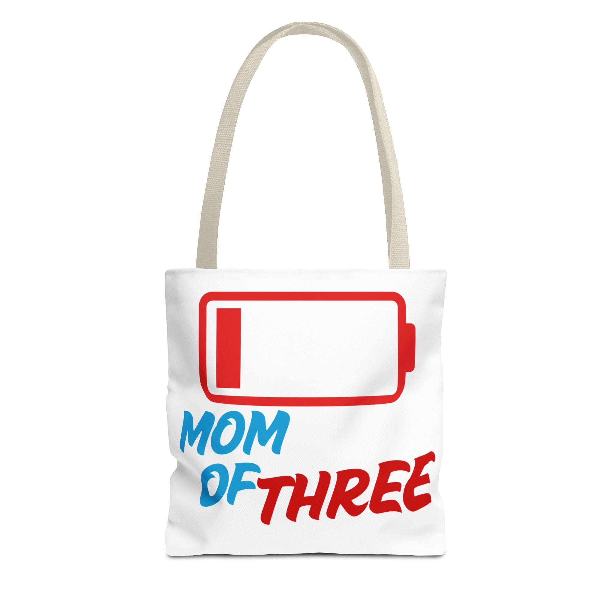"Mom of Three" Low Battery Tote