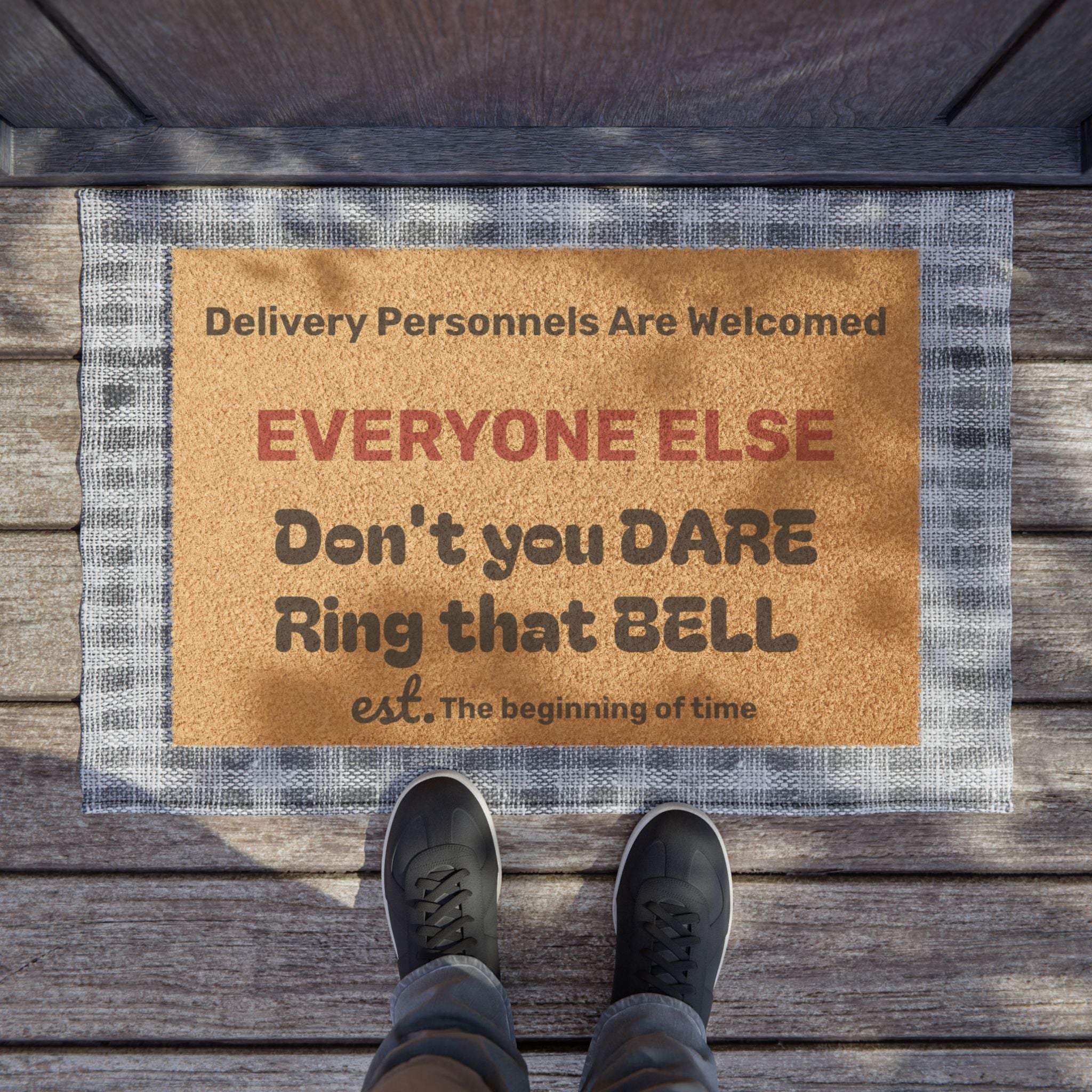 Funny No Soliciting Doormat | Housewarming Gift for Introverts