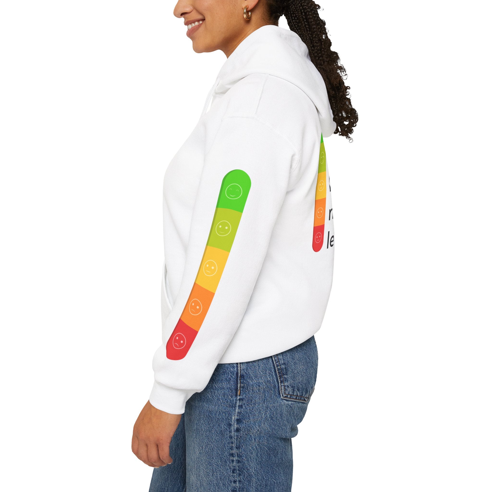 Petty Levels Meter Hoodie - Funny Sarcastic Graphic Hooded Sweatshirt