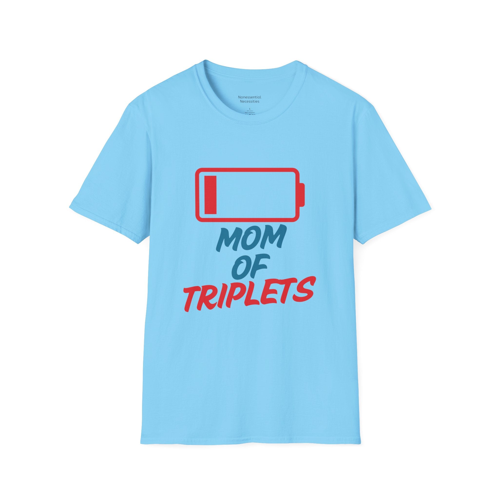 "Mom of Triplets" Low Battery T-Shirt