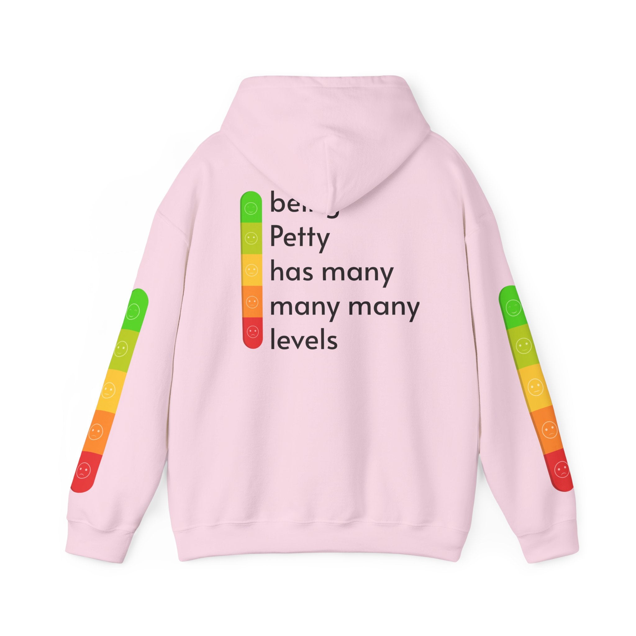 Petty Levels Meter Hoodie - Funny Sarcastic Graphic Hooded Sweatshirt