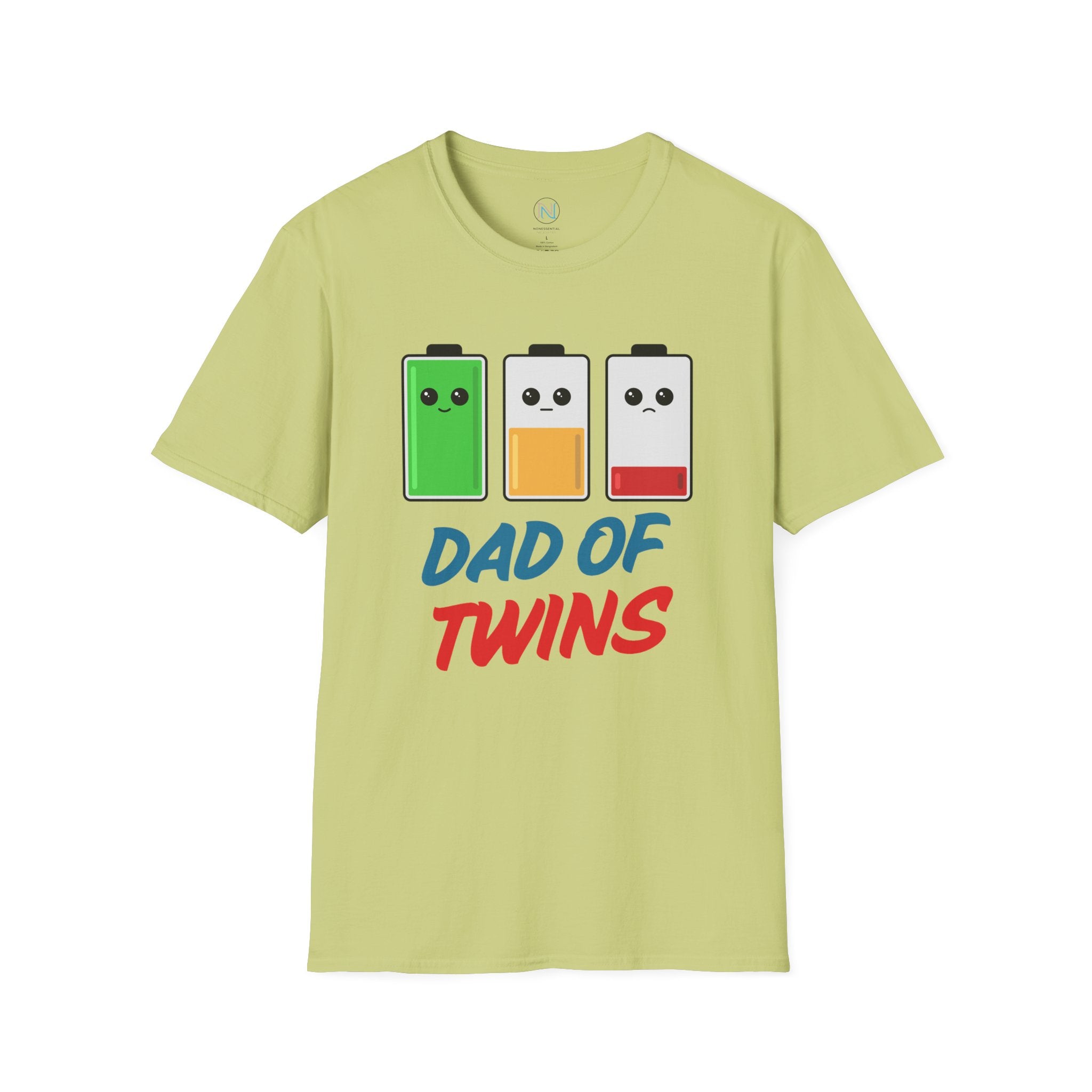 "Dad of Twins" Battery T-Shirt
