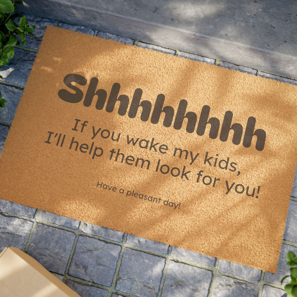 Shhh Sleeping Kids Doormat | New Parent & Baby Shower Gift