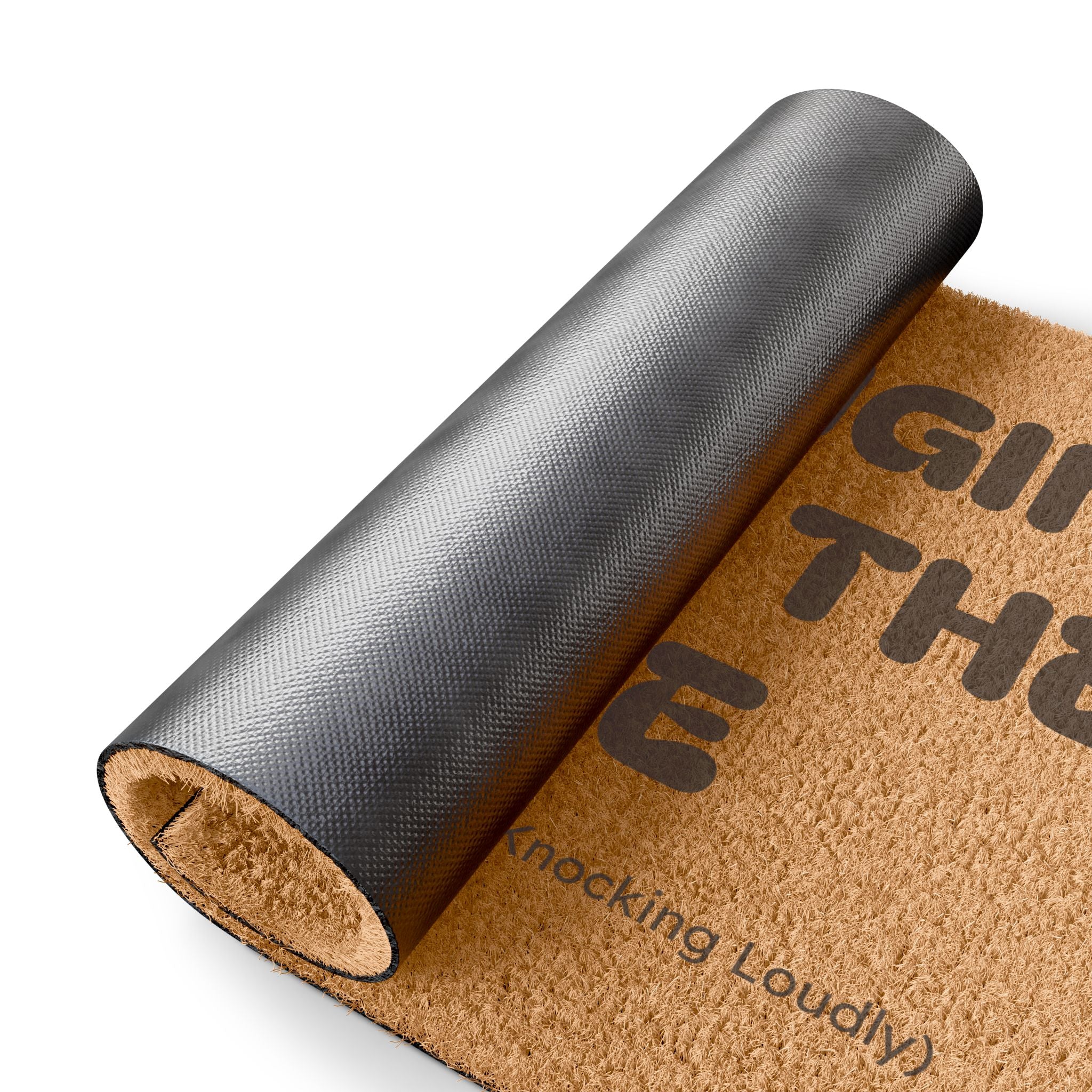 The "Knock Quietly" Funny Welcome Mat