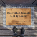 Funny Front Porch Decor | "Turn Around" Welcome Mat for Introverts