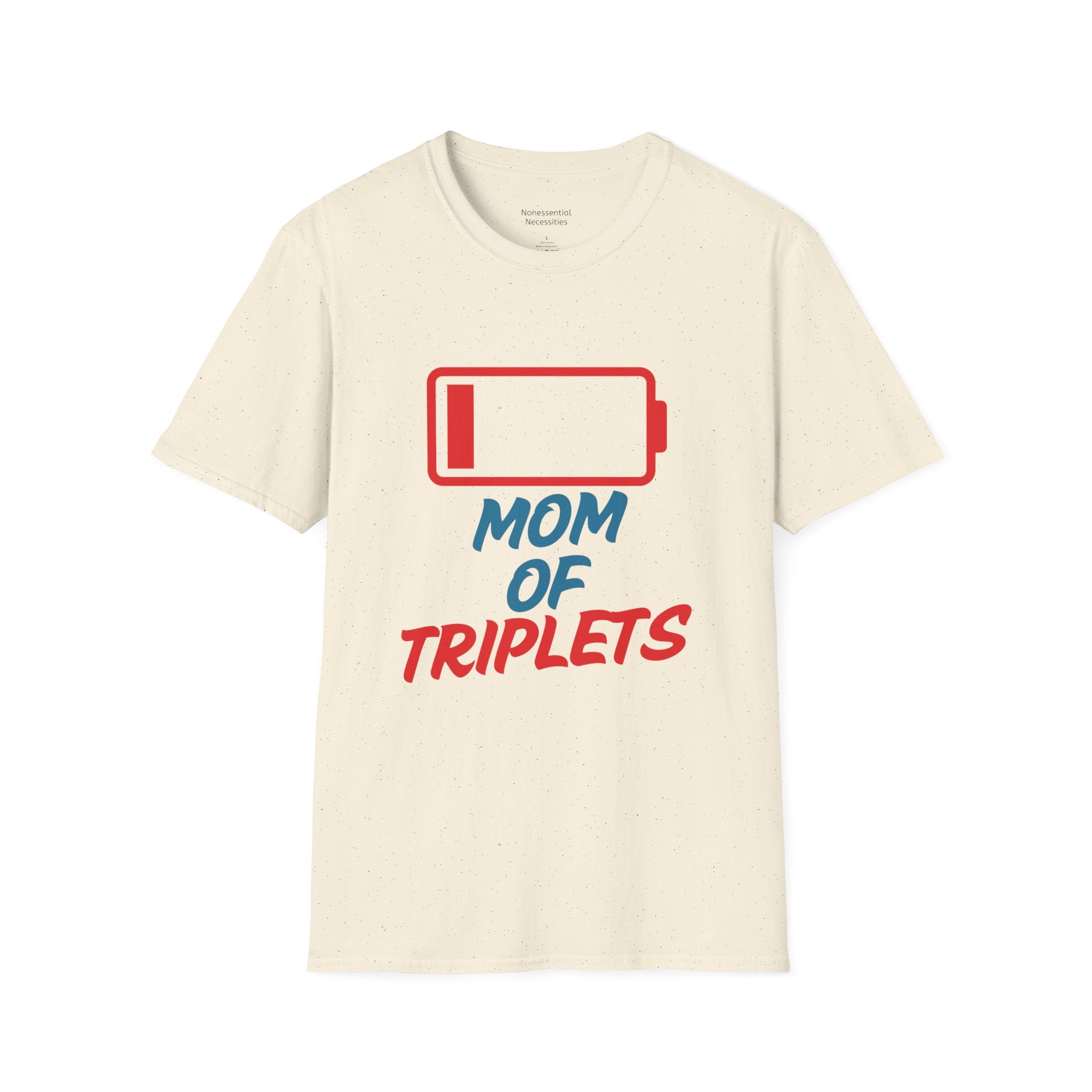 "Mom of Triplets" Low Battery T-Shirt
