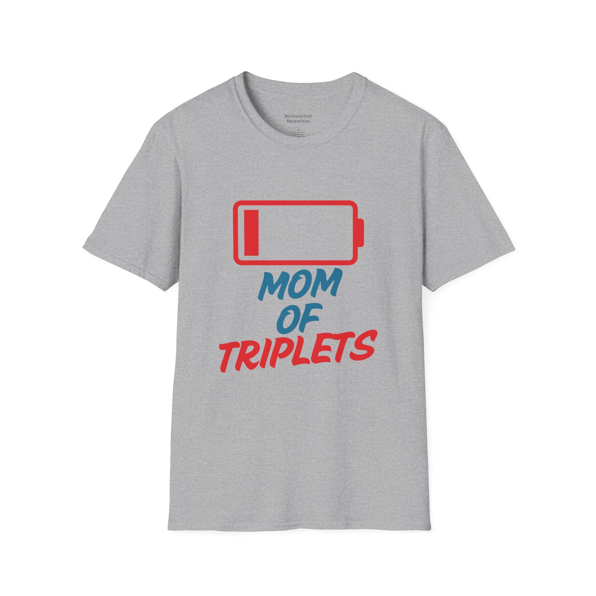 "Mom of Triplets" Low Battery T-Shirt