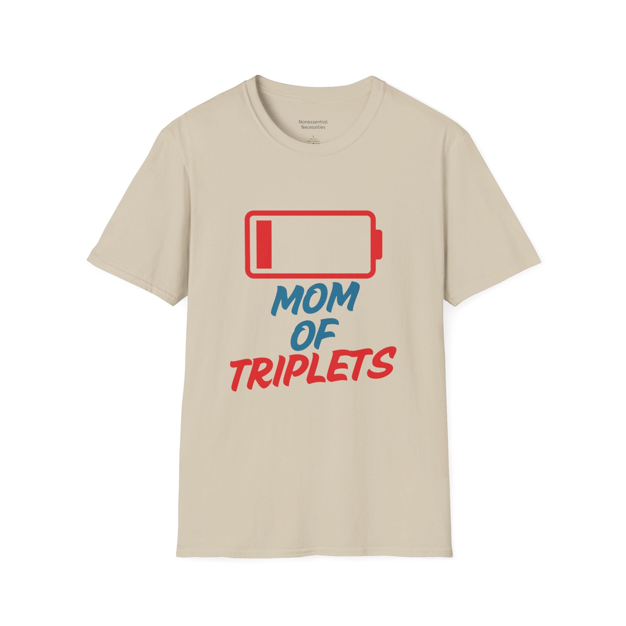 "Mom of Triplets" Low Battery T-Shirt