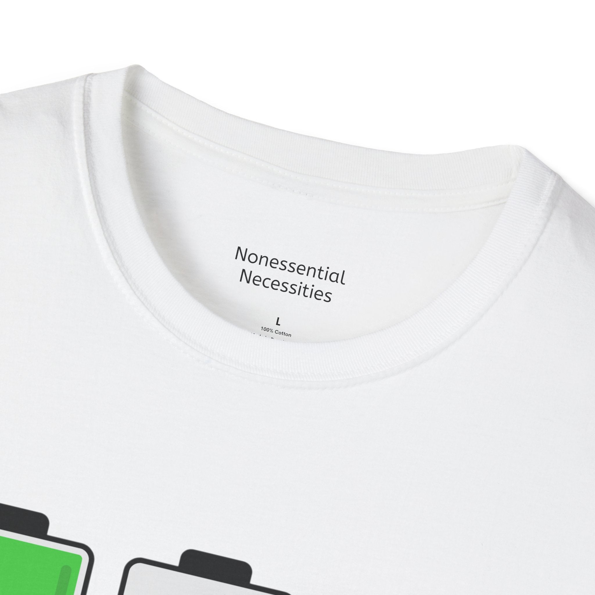 "Dad of Quadruplets" Battery T-Shirt - Funny Gift for Father of Four