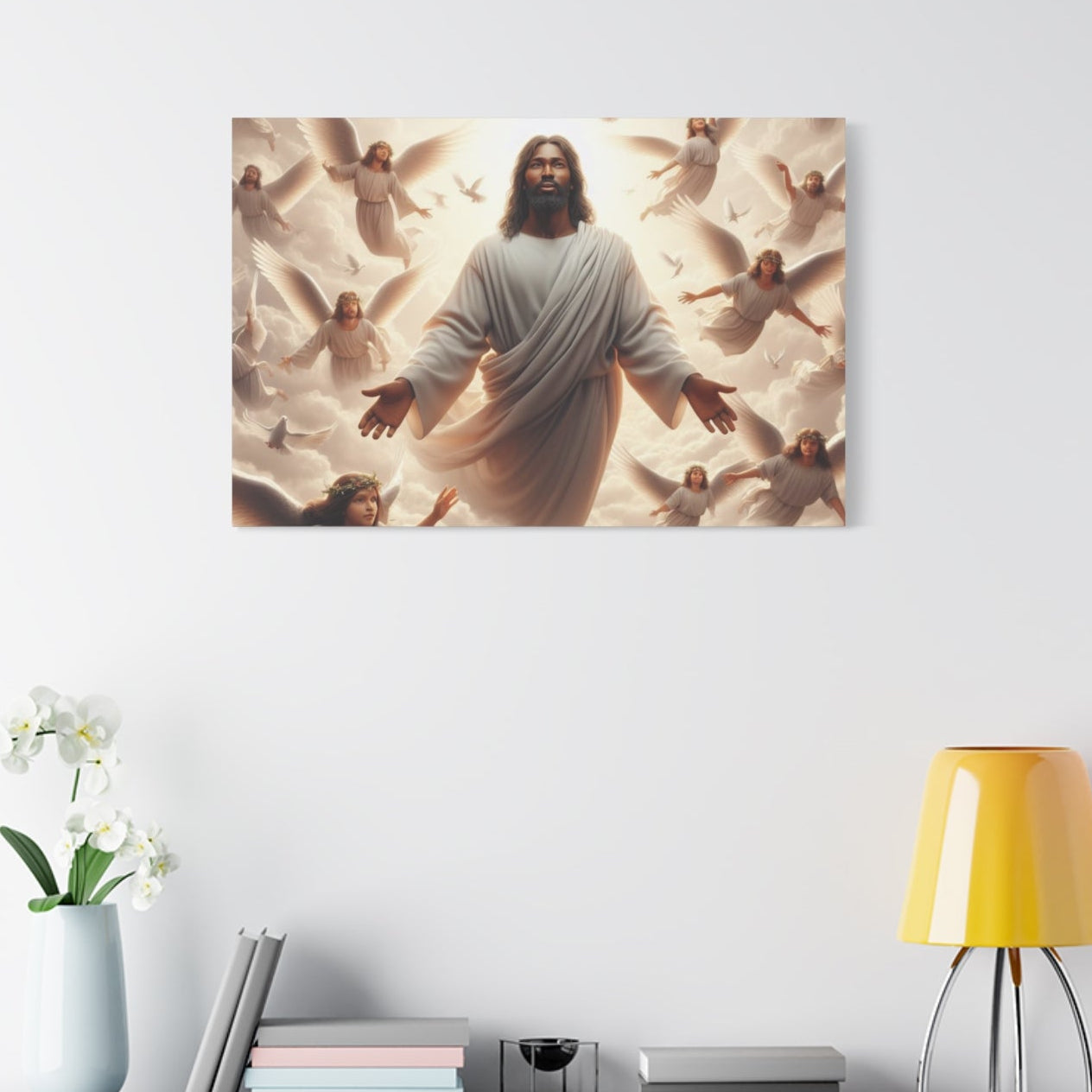 "Glory of Christ" Canvas Print | Black Jesus Religious Home Decor