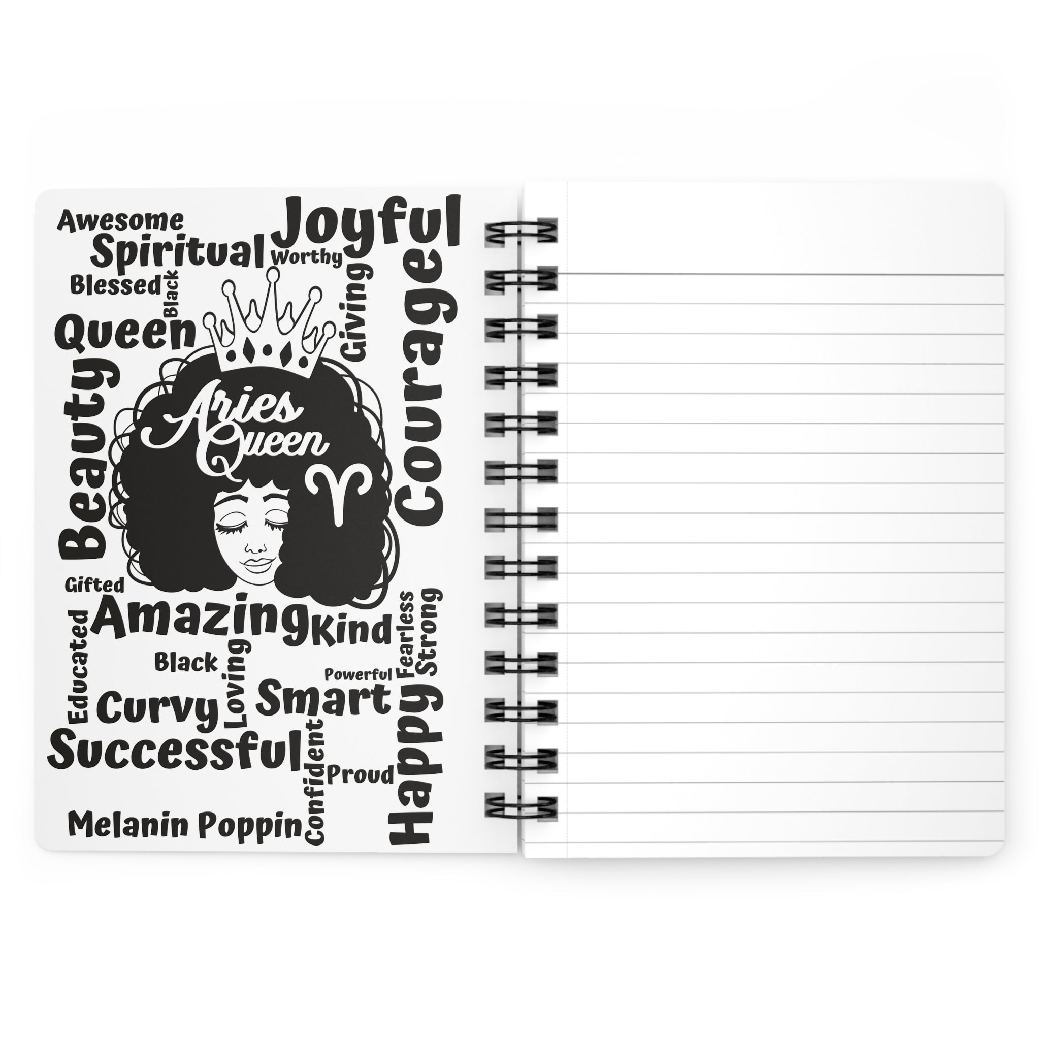 Aries Zodiac Journal | Melanin Princess Edition | Goal Setting & Action Notebook