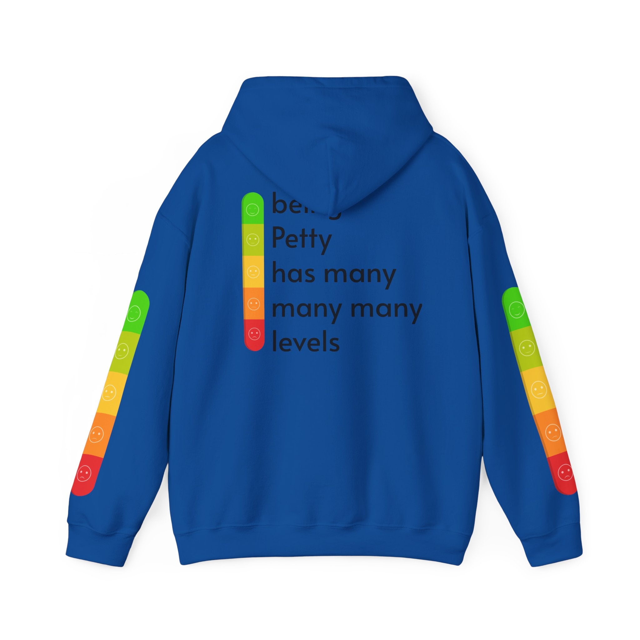 Petty Levels Meter Hoodie - Funny Sarcastic Graphic Hooded Sweatshirt