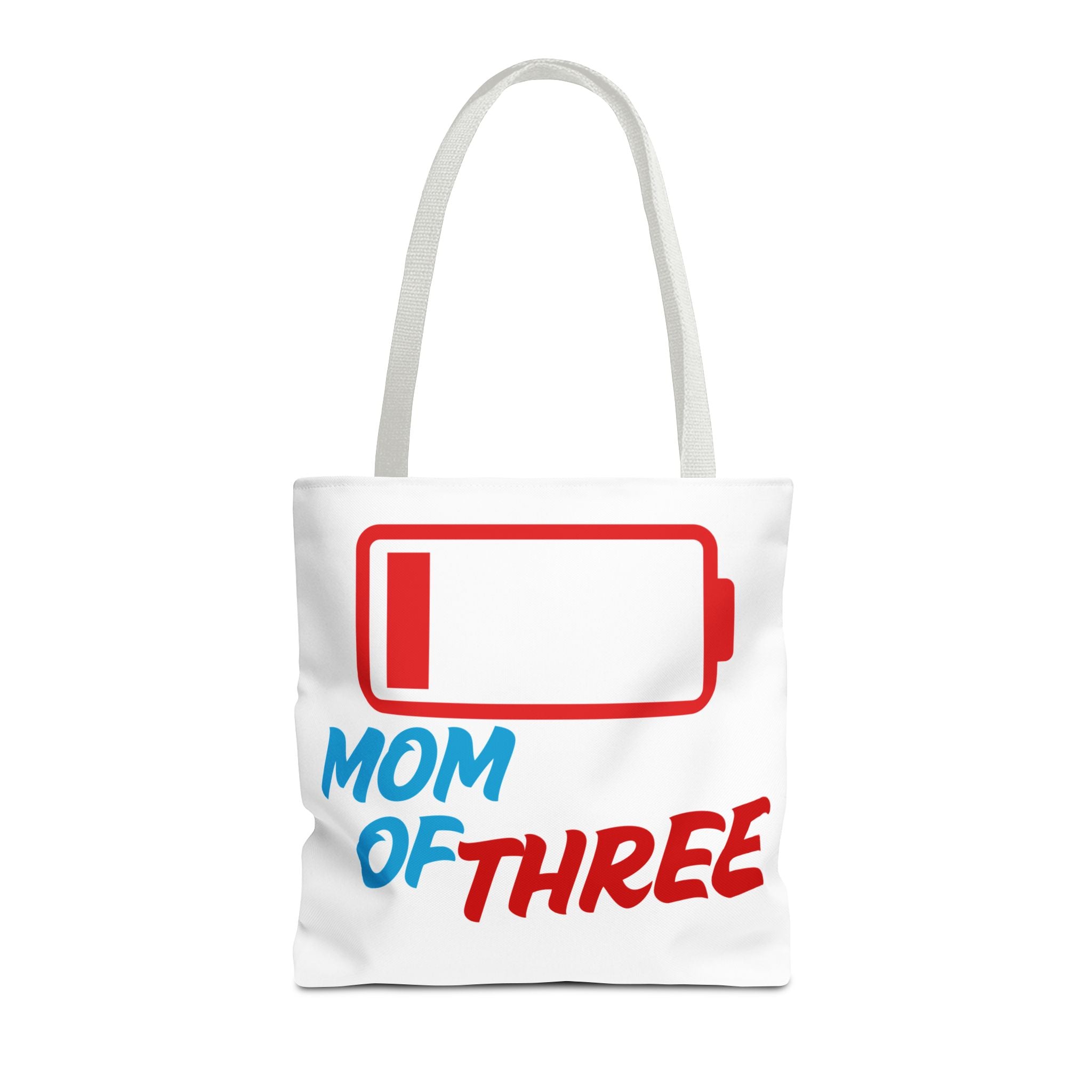 "Mom of Three" Low Battery Tote