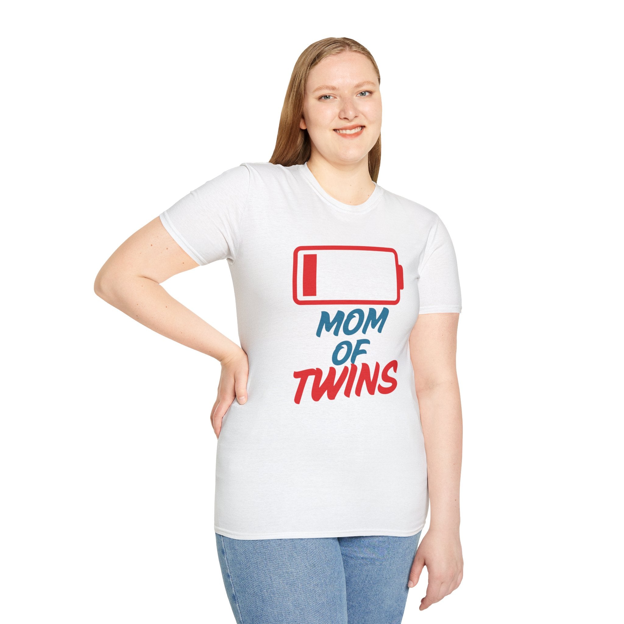 "Mom of Twins" Low Battery T-Shirt