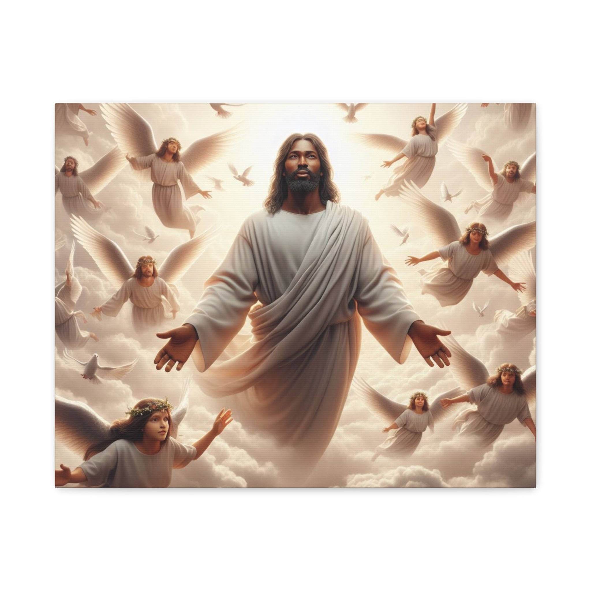 "Glory of Christ" Canvas Print | Black Jesus Religious Home Decor