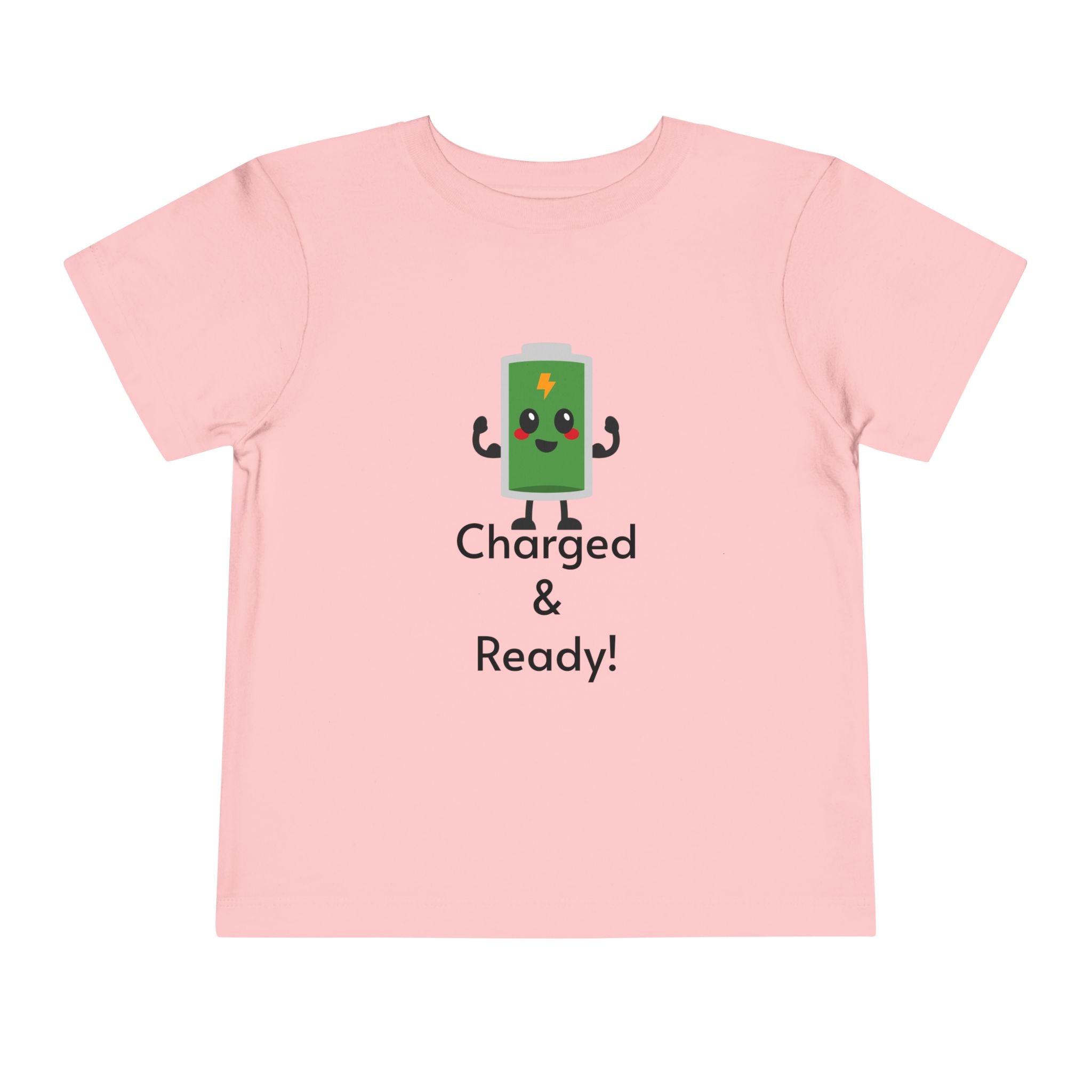 "100% Charged" Toddler Shirt | Funny No Nap Kids Outfit