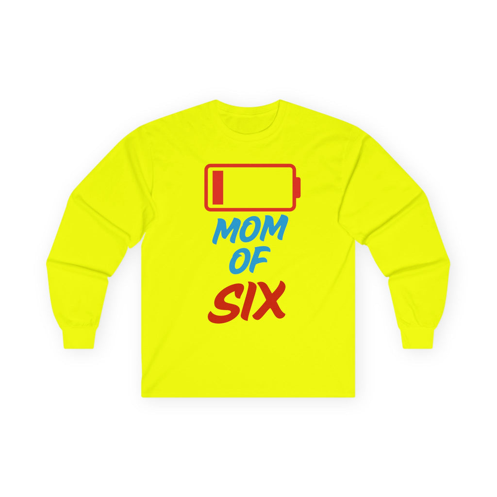 Mom of Six Low Battery Long Sleeve Tee
