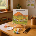 Hesperosaurus Dinosaur DIY Paint Kit | Prehistoric Animal Canvas Art for Kids