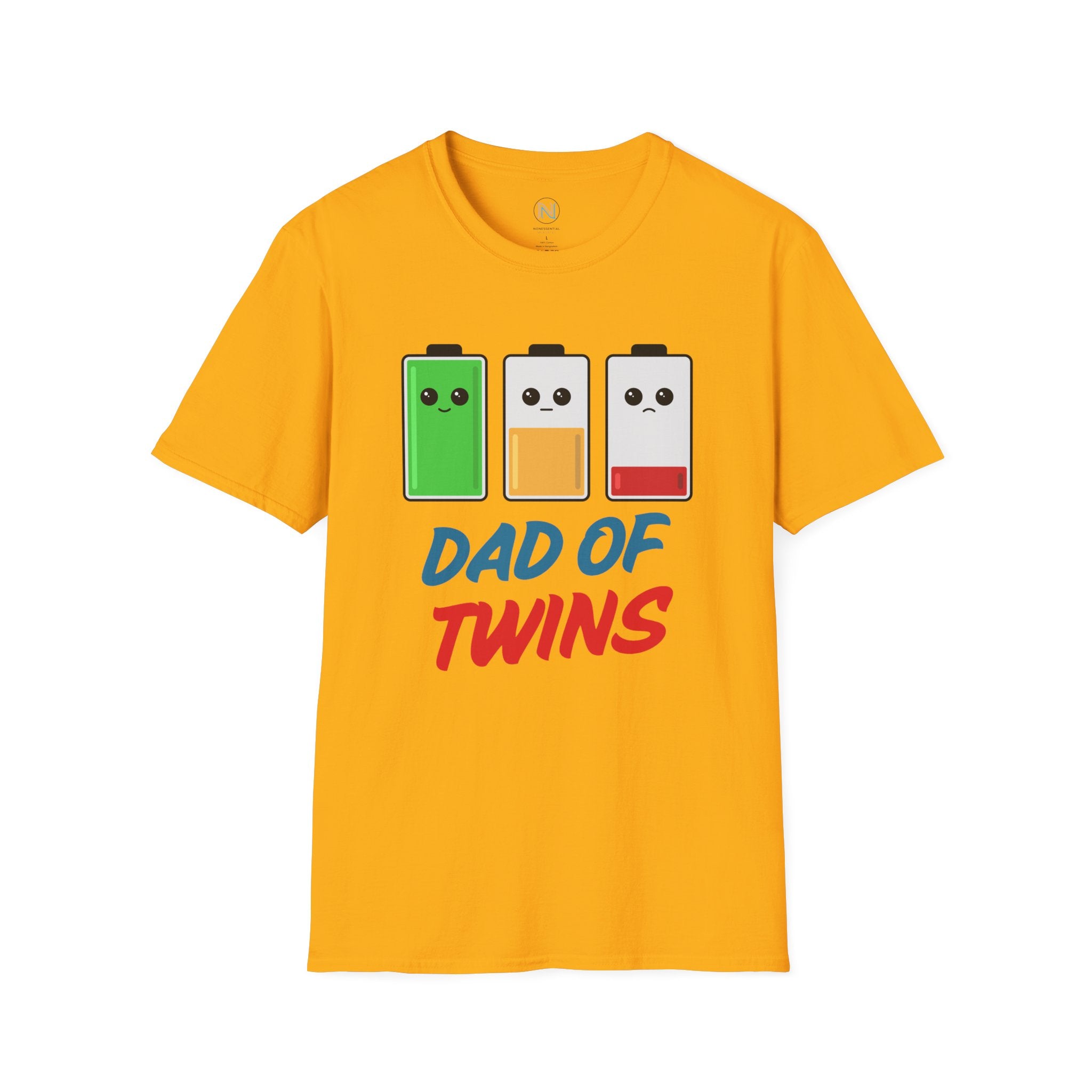 "Dad of Twins" Battery T-Shirt