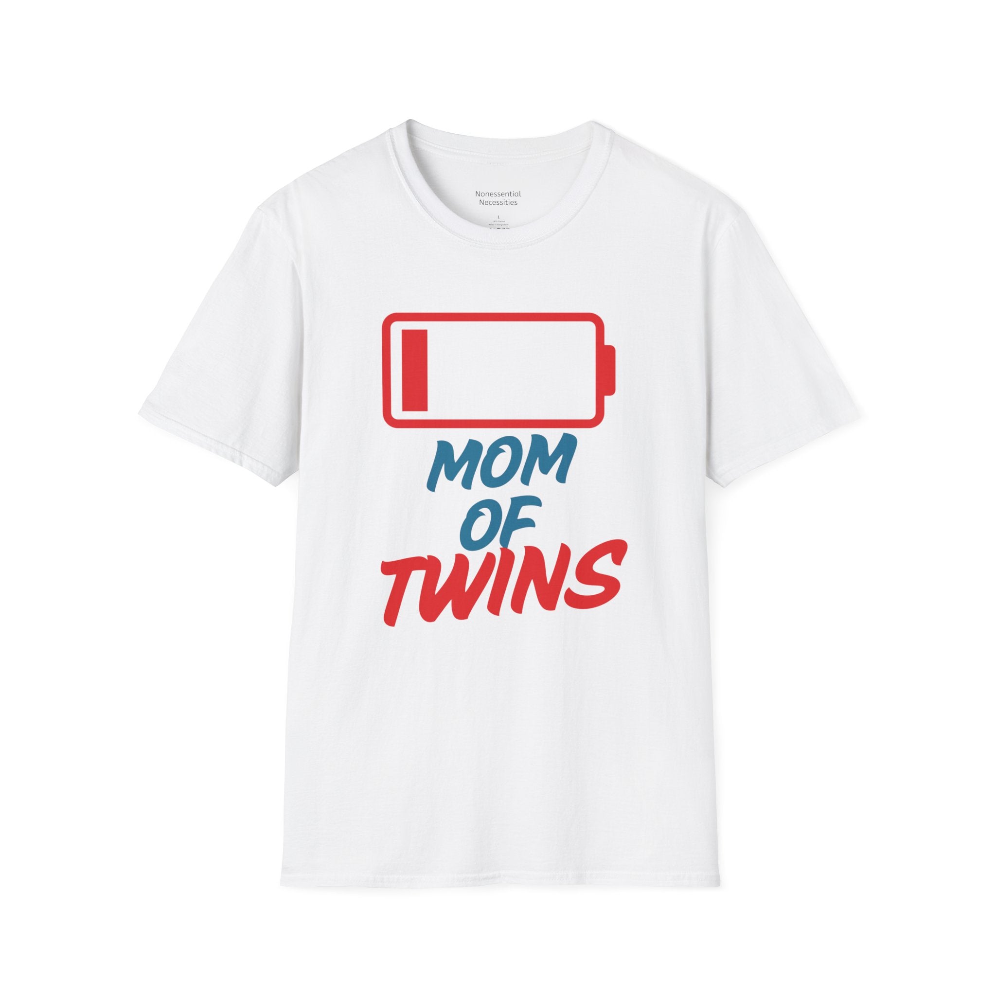 "Mom of Twins" Low Battery T-Shirt