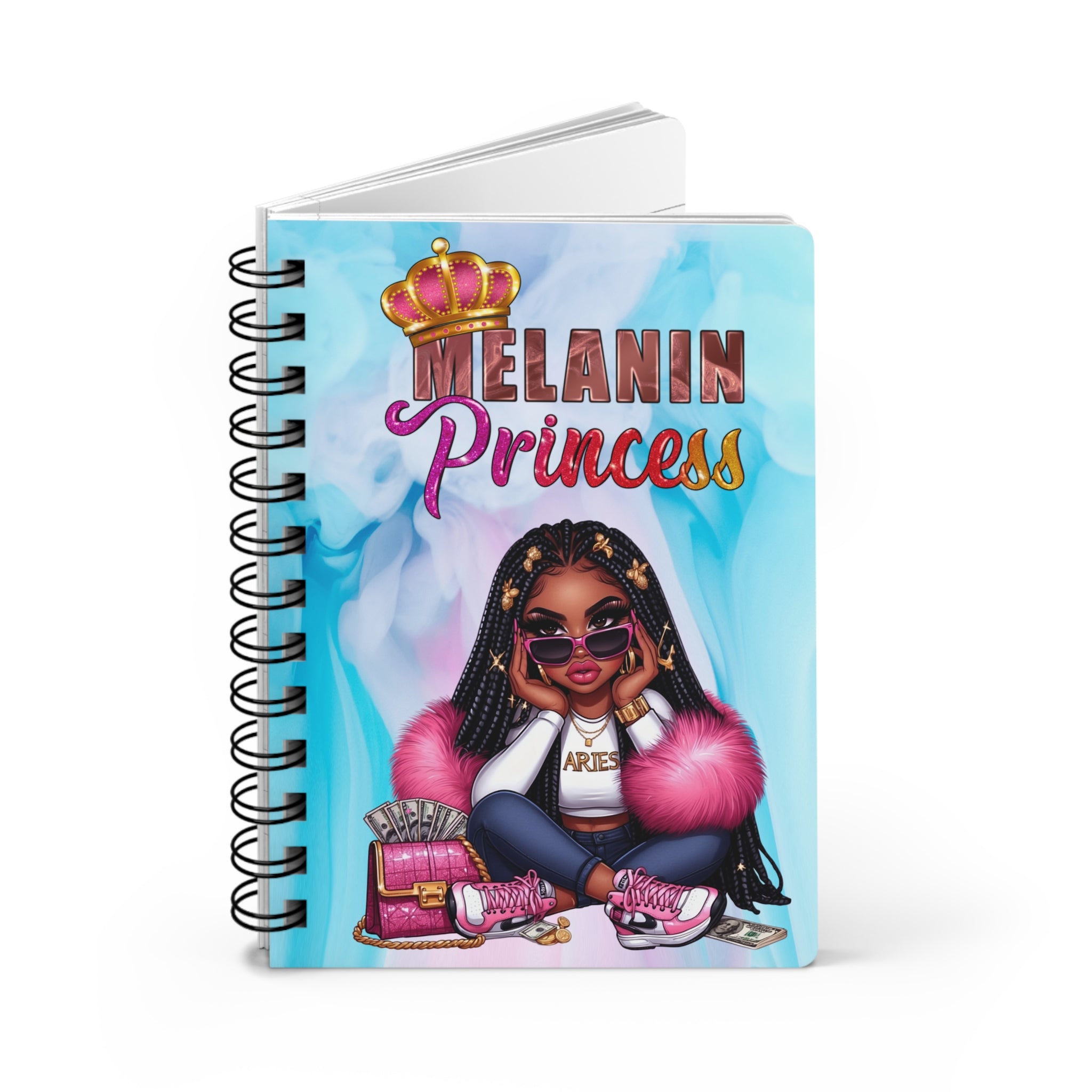 Aries Zodiac Journal | Melanin Princess Edition | Goal Setting & Action Notebook