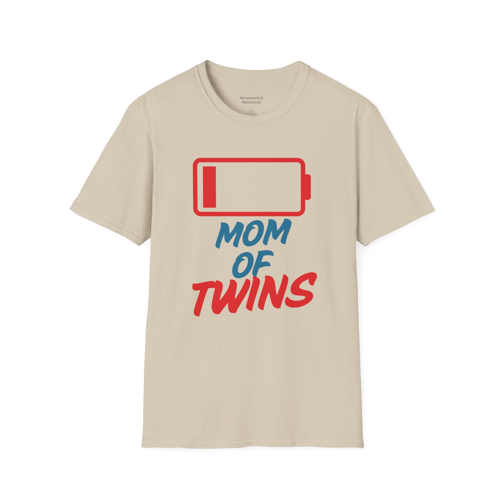 "Mom of Twins" Low Battery T-Shirt
