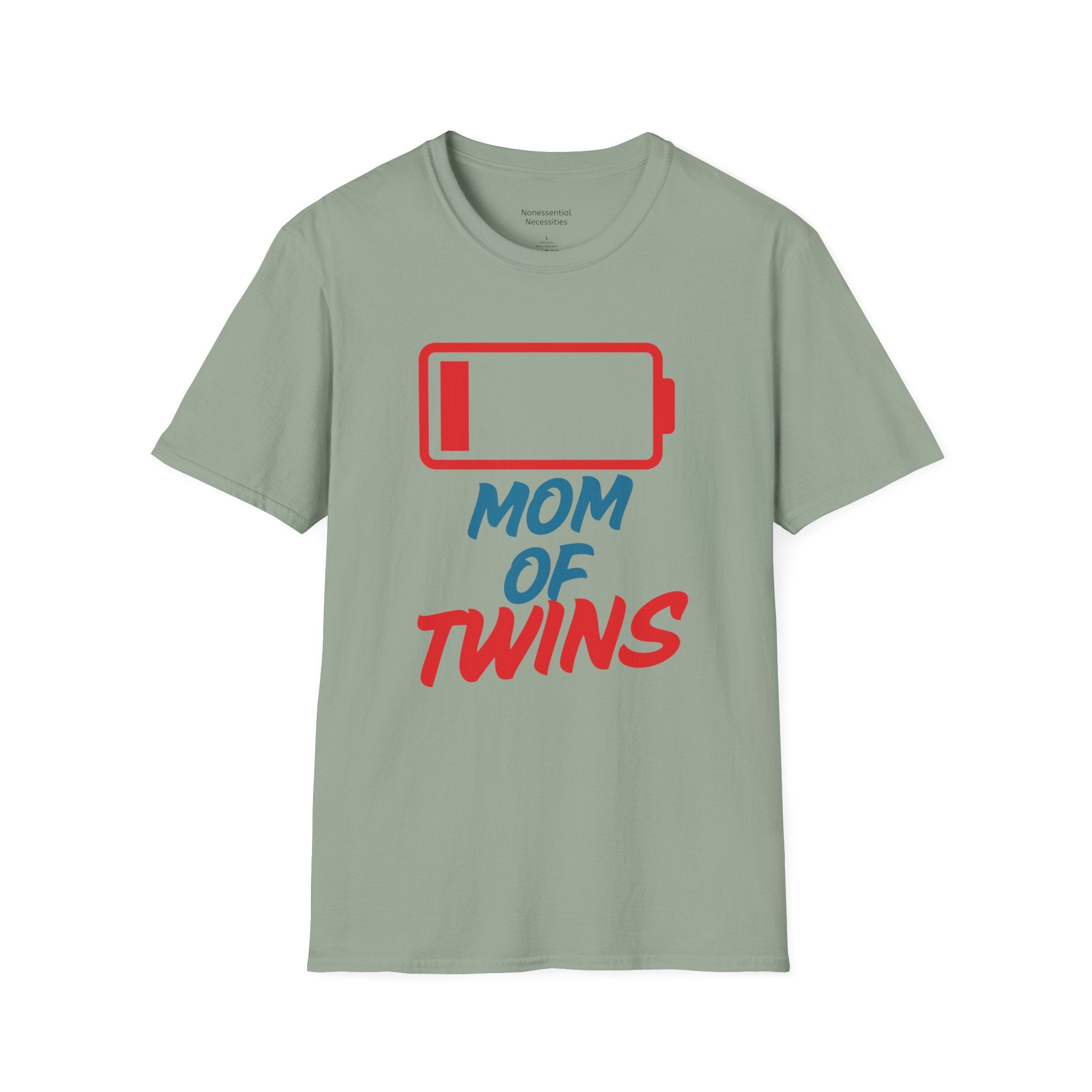 "Mom of Twins" Low Battery T-Shirt