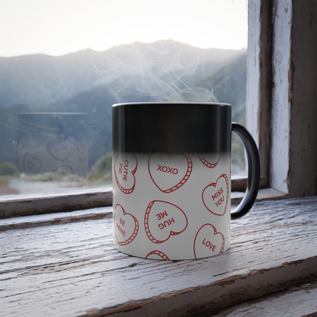 "Hidden Love" Color Changing Mug - Conversation Hearts