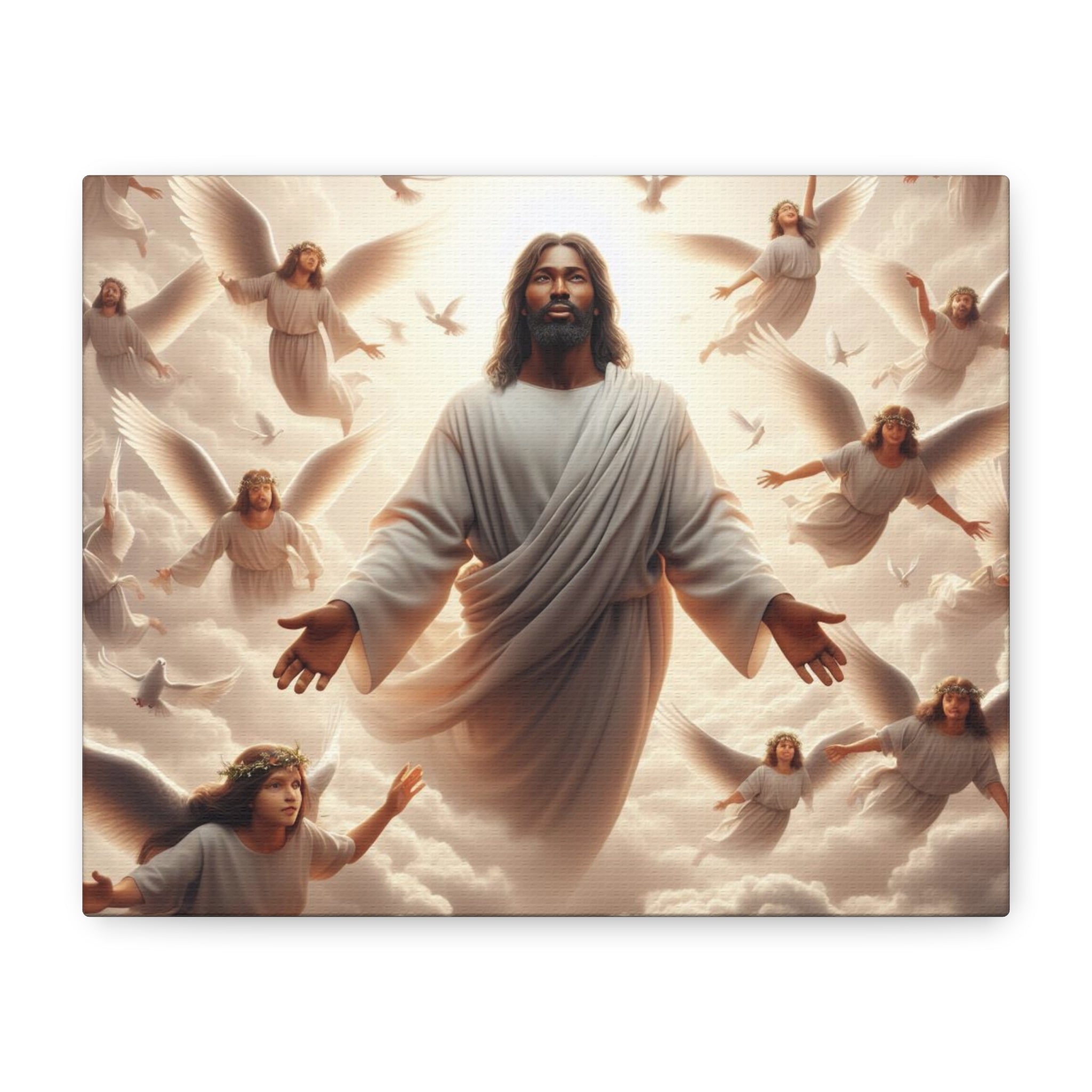 "Glory of Christ" Canvas Print | Black Jesus Religious Home Decor