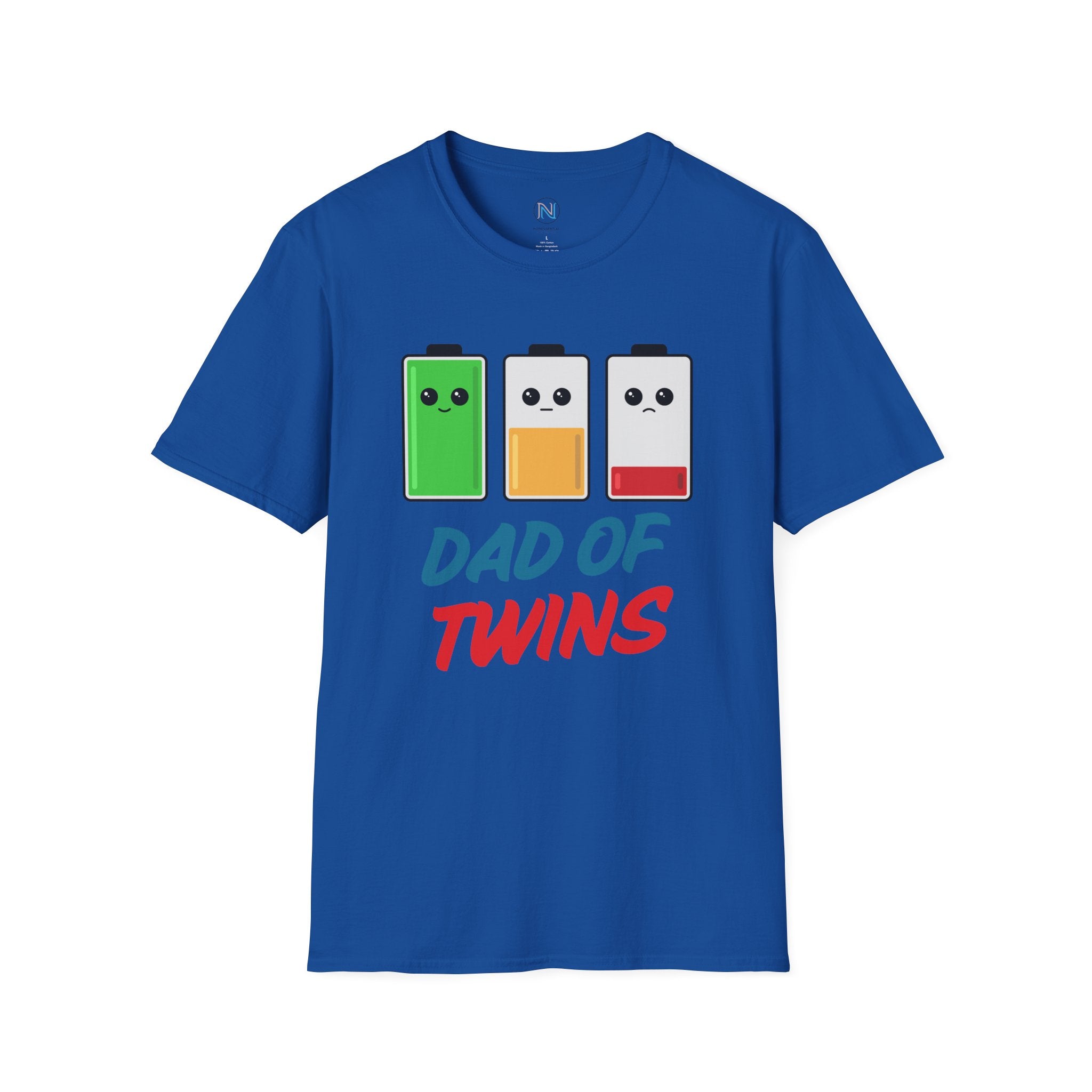 "Dad of Twins" Battery T-Shirt