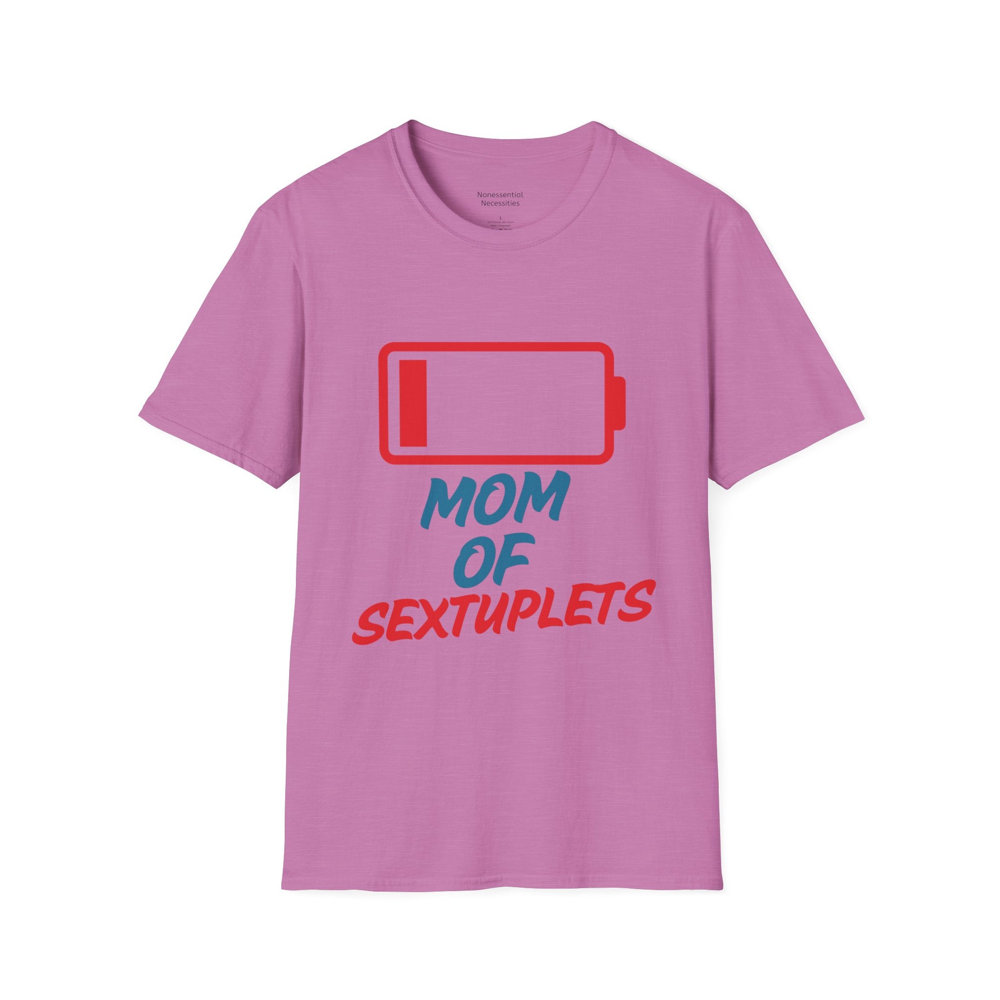 "Mom of Sextuplets" Low Battery T-Shirt