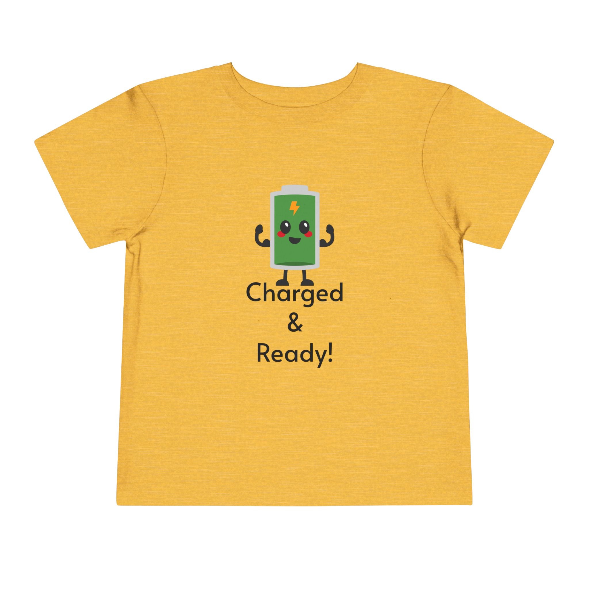 "100% Charged" Toddler Shirt | Funny No Nap Kids Outfit