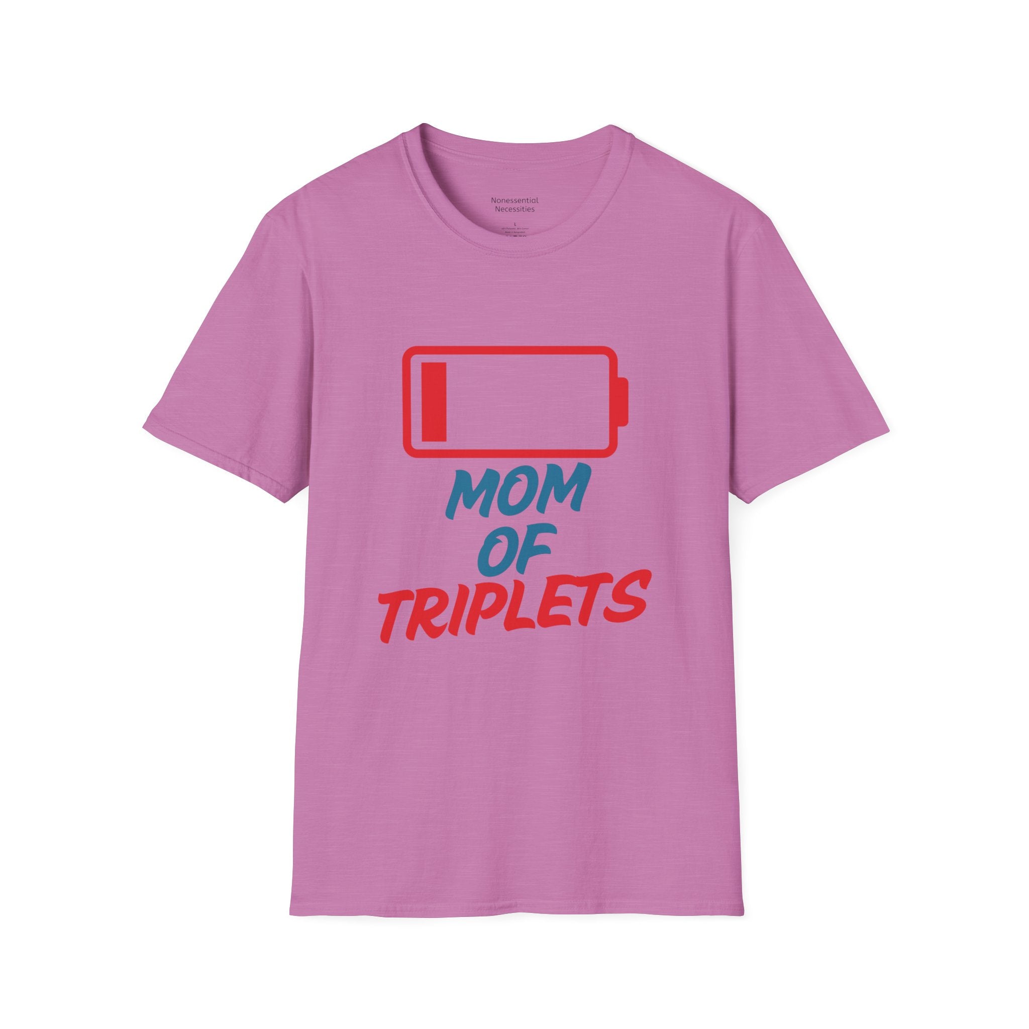 "Mom of Triplets" Low Battery T-Shirt
