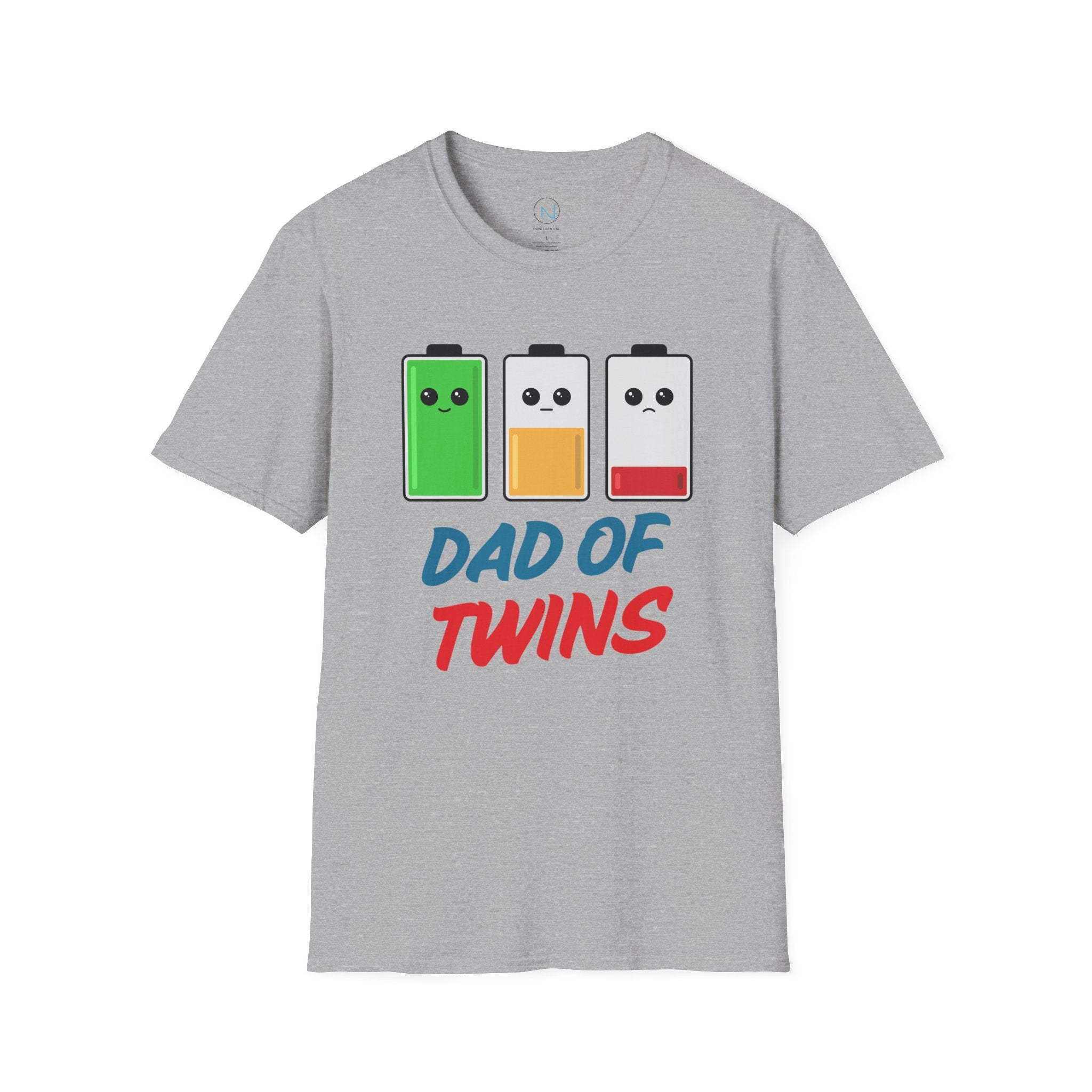 "Dad of Twins" Battery T-Shirt