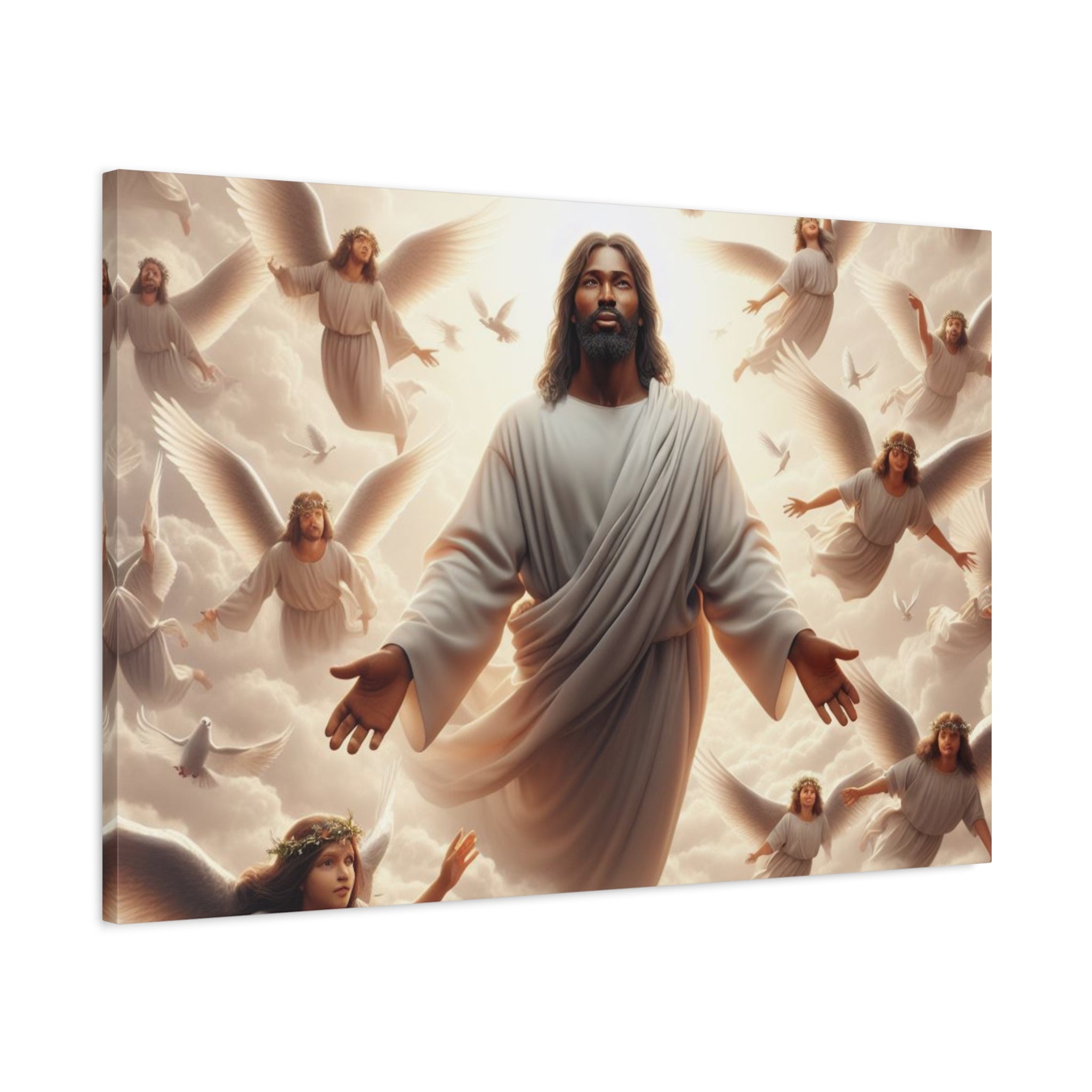 "Glory of Christ" Canvas Print | Black Jesus Religious Home Decor