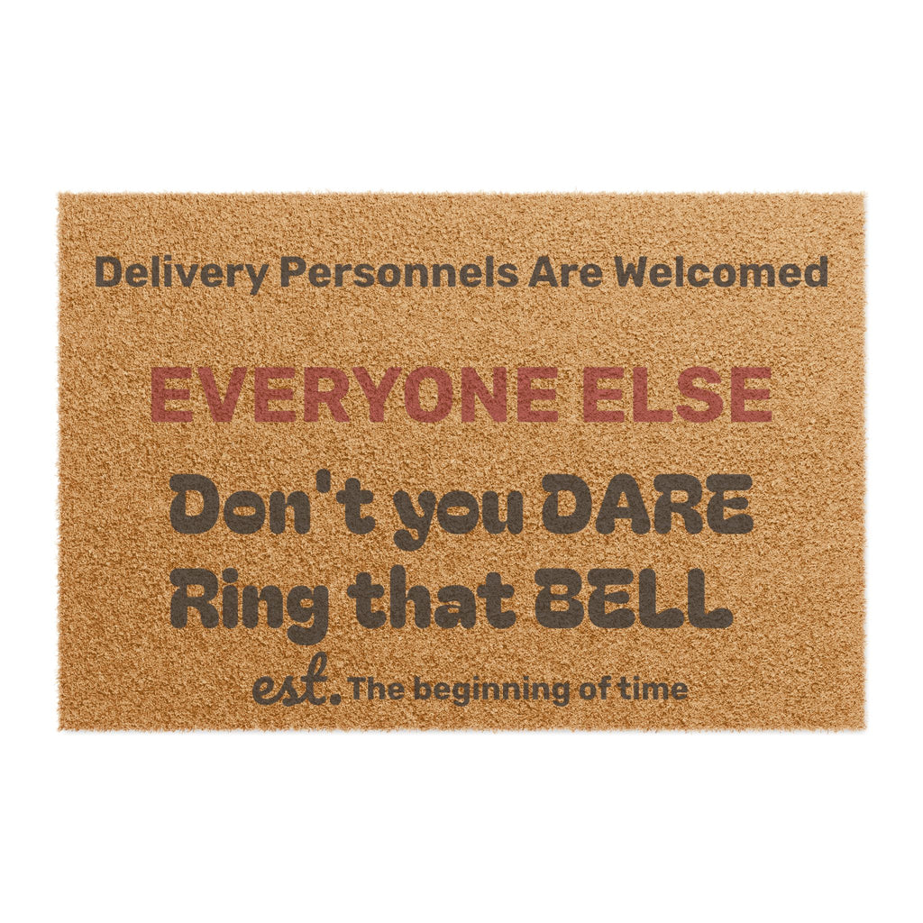 Funny No Soliciting Doormat | Housewarming Gift for Introverts