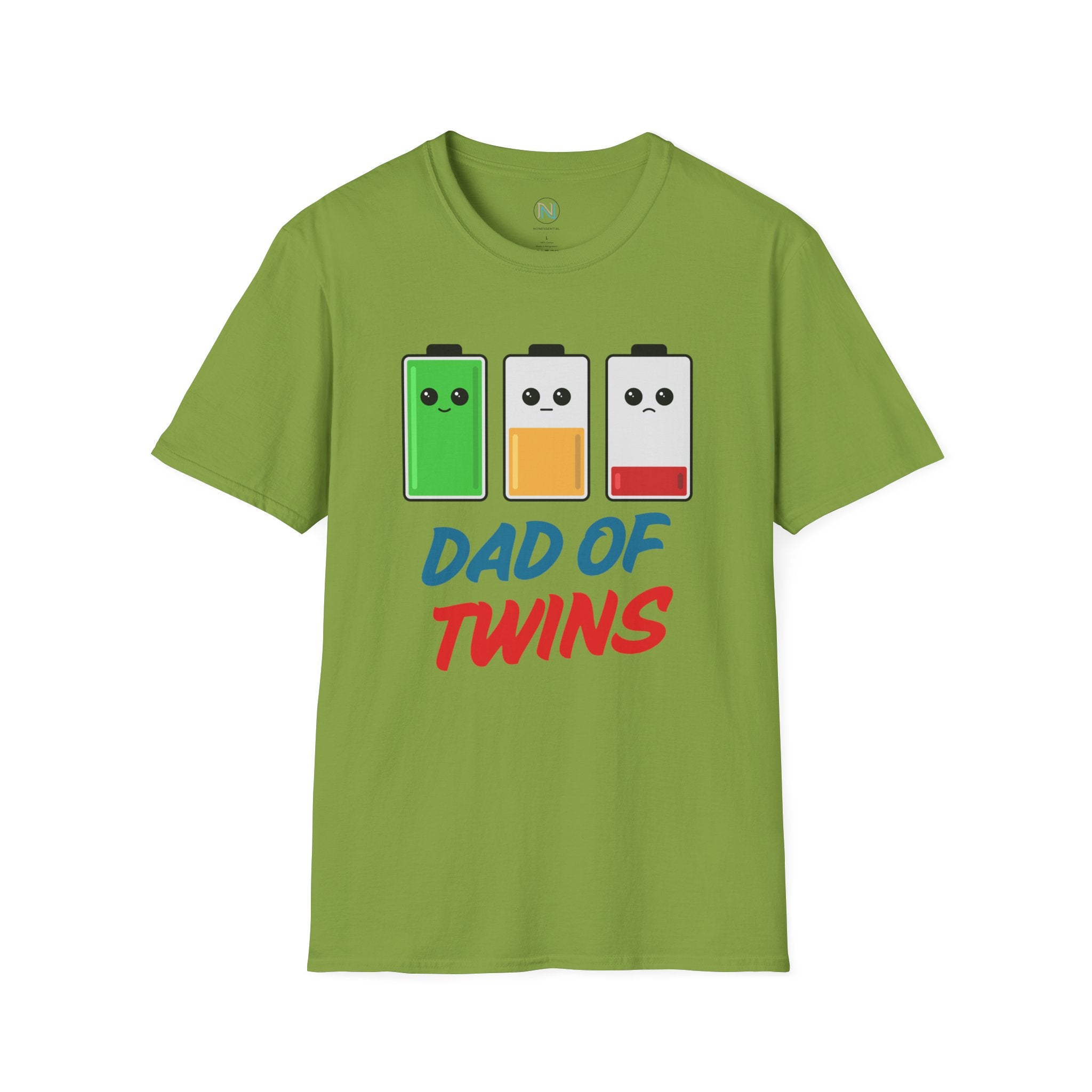 "Dad of Twins" Battery T-Shirt