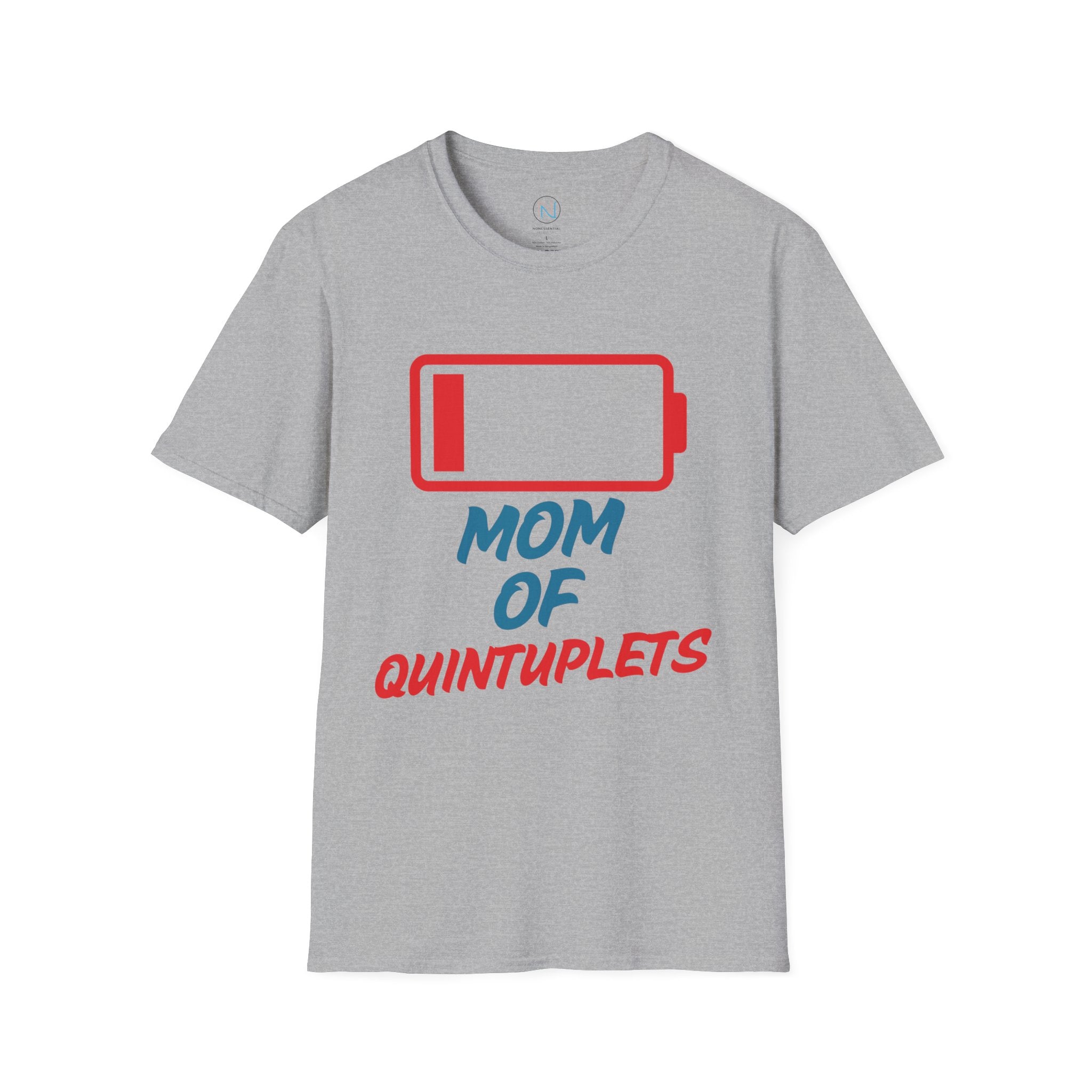 "Mom of Quints" Low Battery T-Shirt