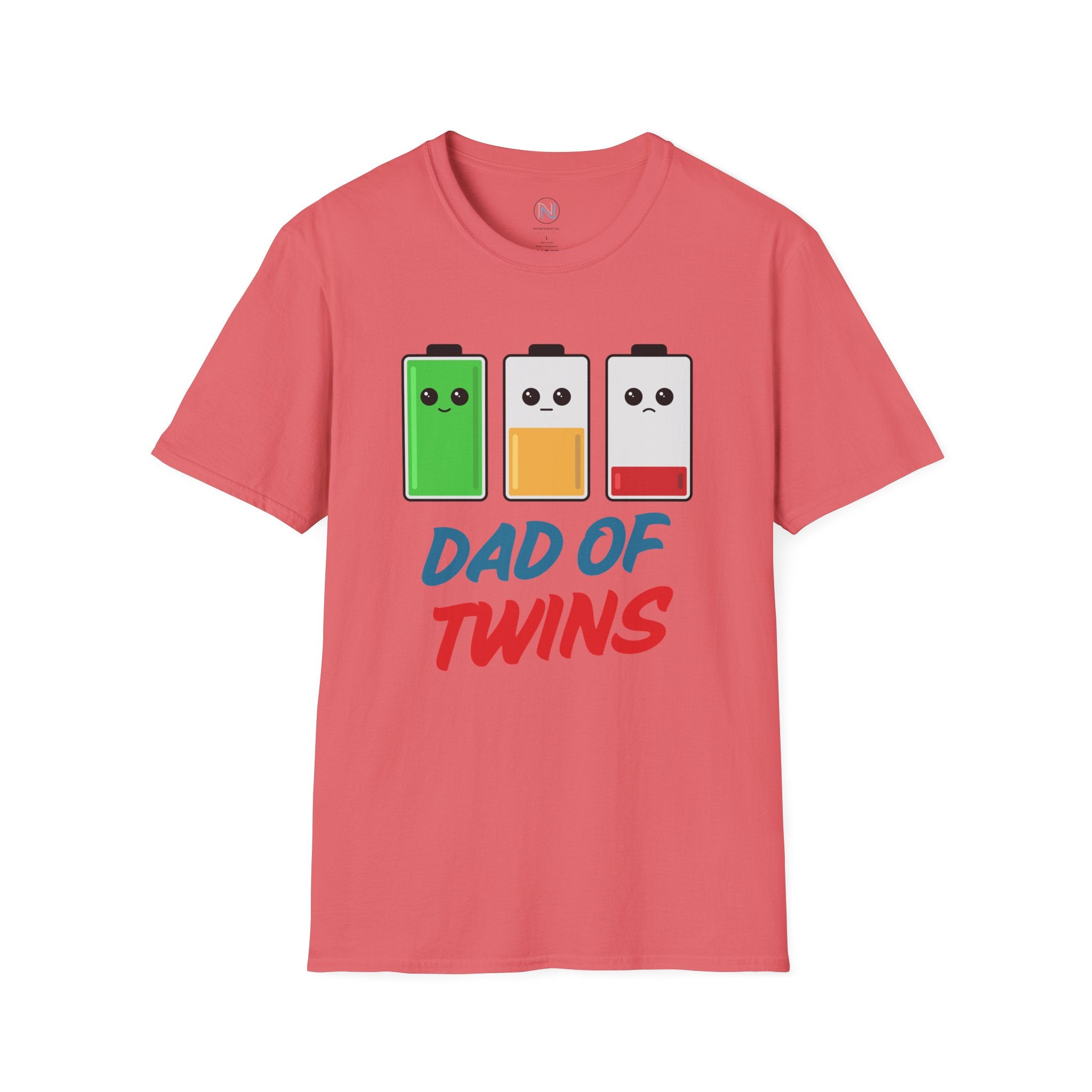 "Dad of Twins" Battery T-Shirt