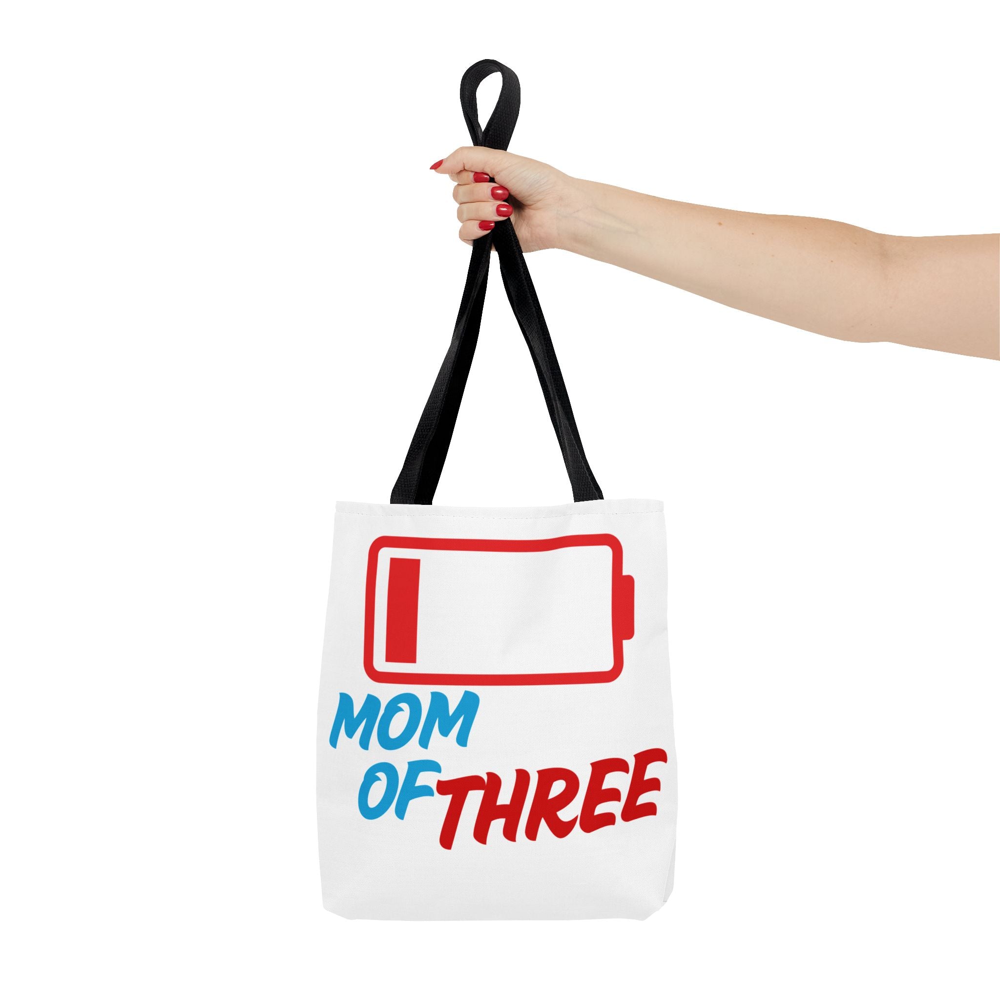 "Mom of Three" Low Battery Tote
